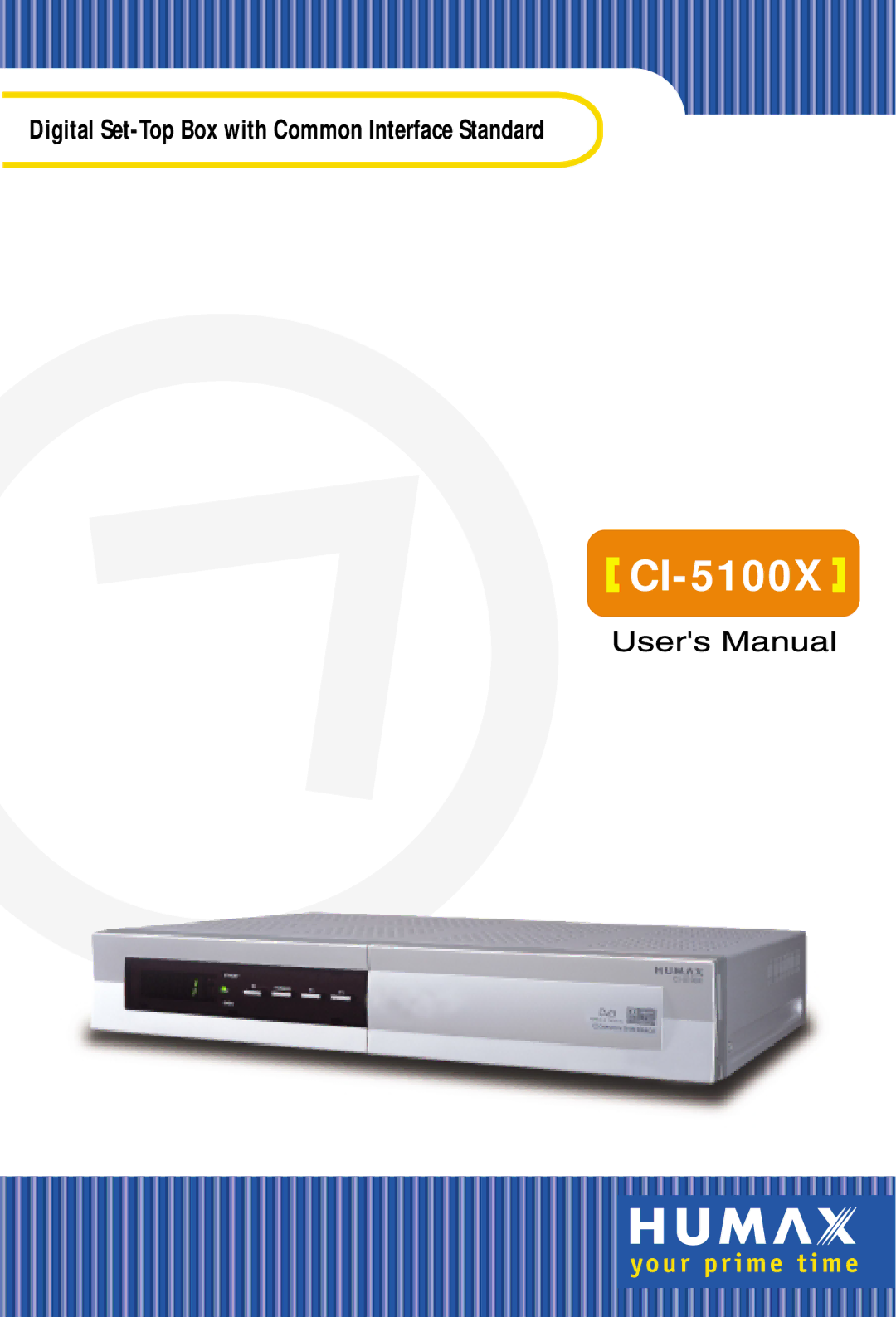 Humax CI-5100X manual 