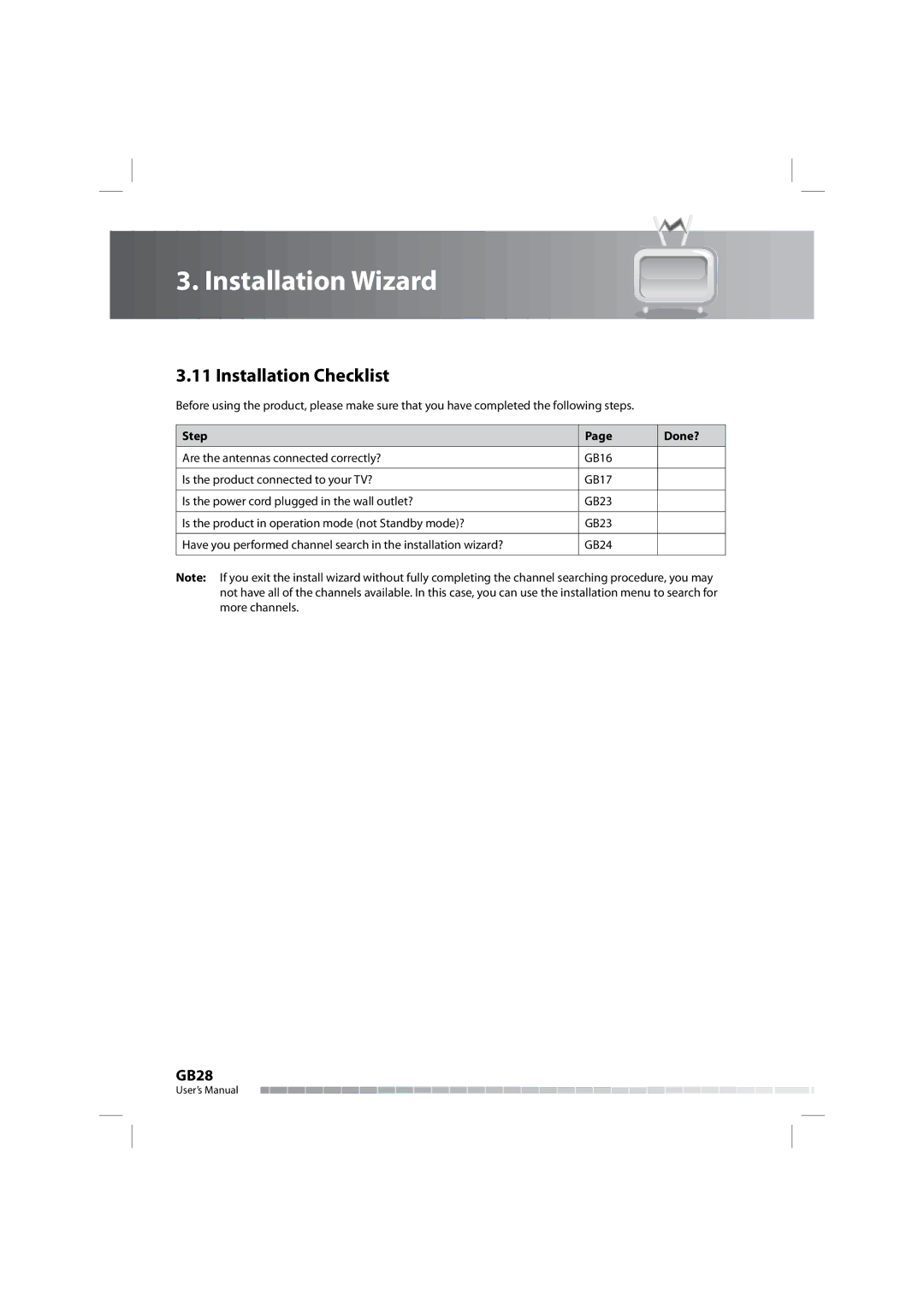 Humax COMBO-9000 manual Installation Checklist, Step Done? 