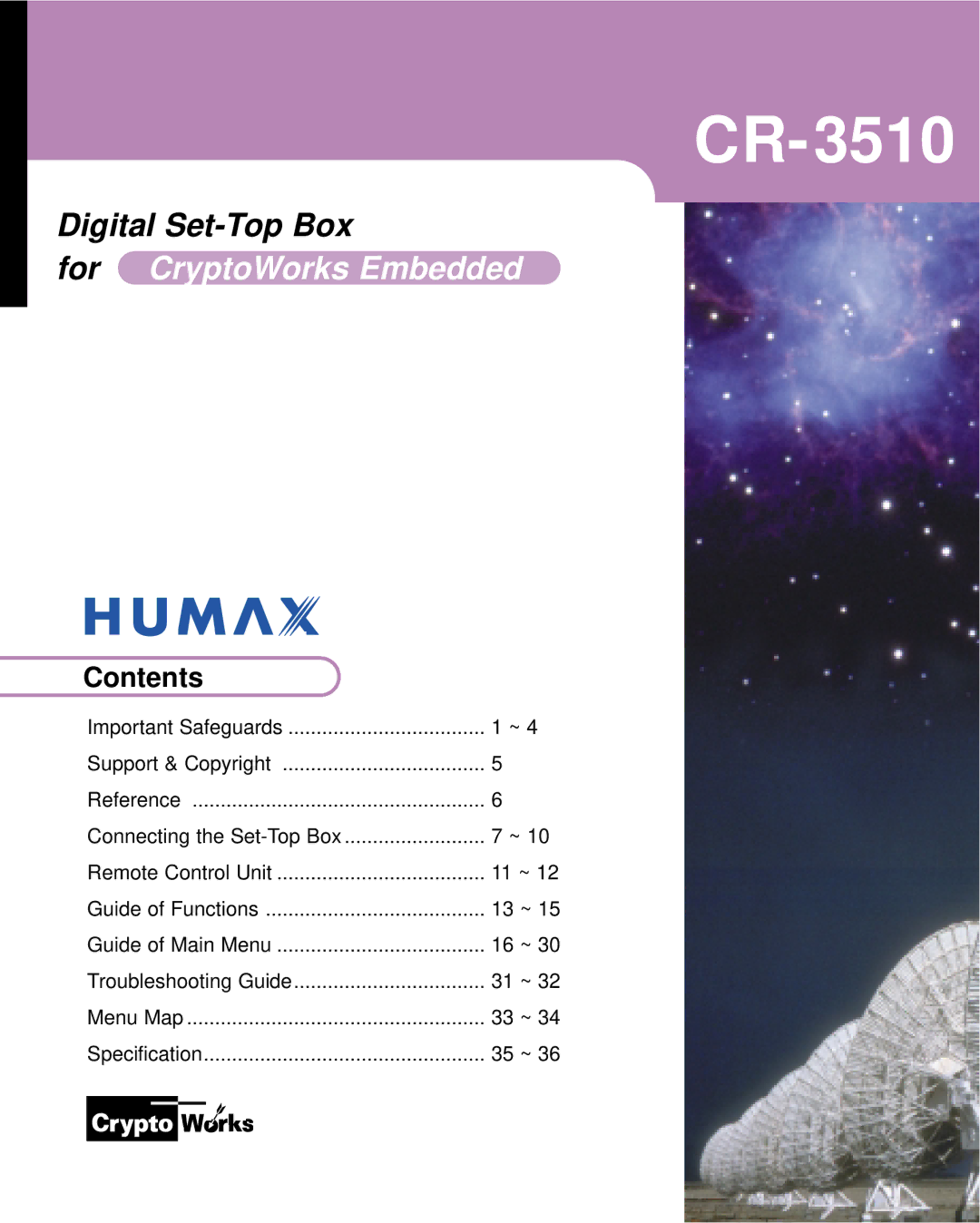 Humax CR-3510 manual 