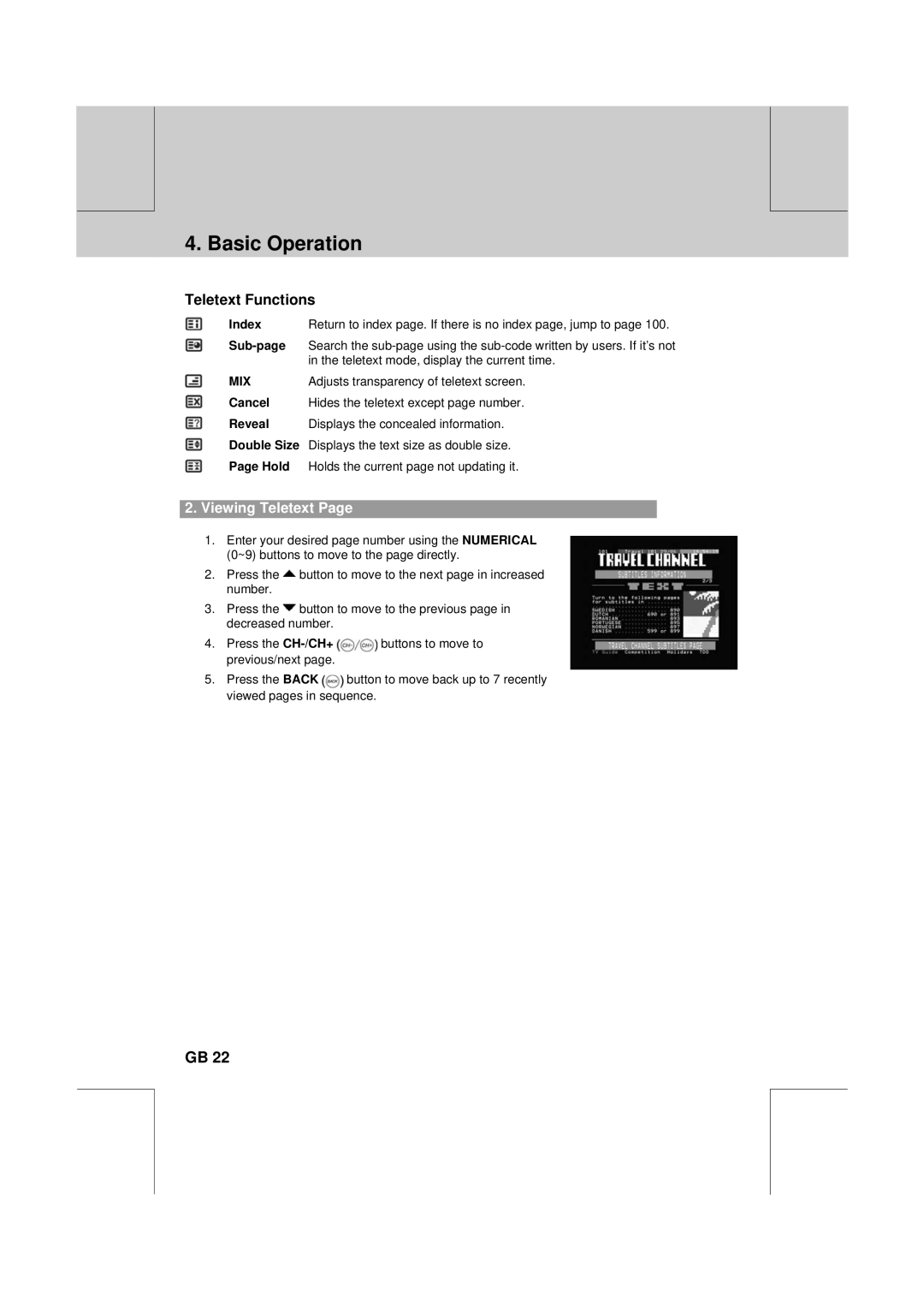 Humax CXC-2000PVR user manual Teletext Functions, Viewing Teletext 