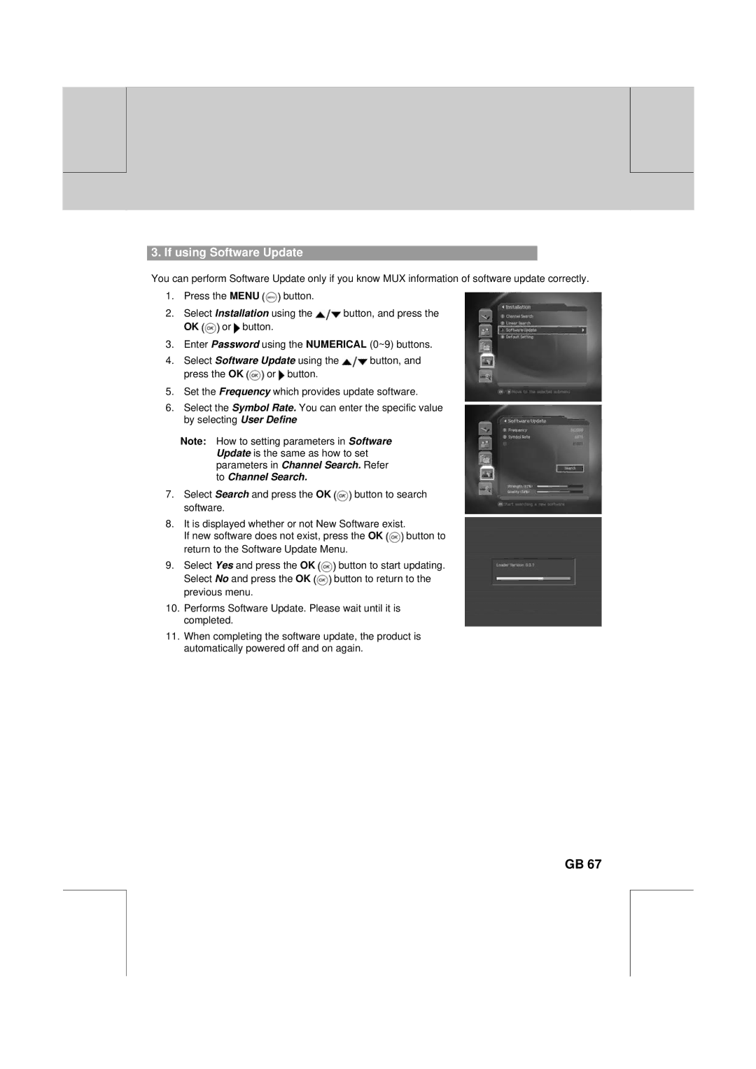 Humax CXC-2000PVR user manual If using Software Update 