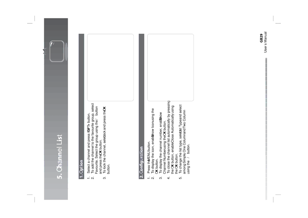 Humax CXHD-5000C user manual Option, Configuration 