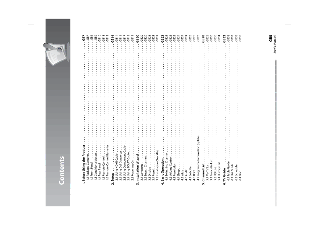 Humax CXHD-5000C user manual Contents 