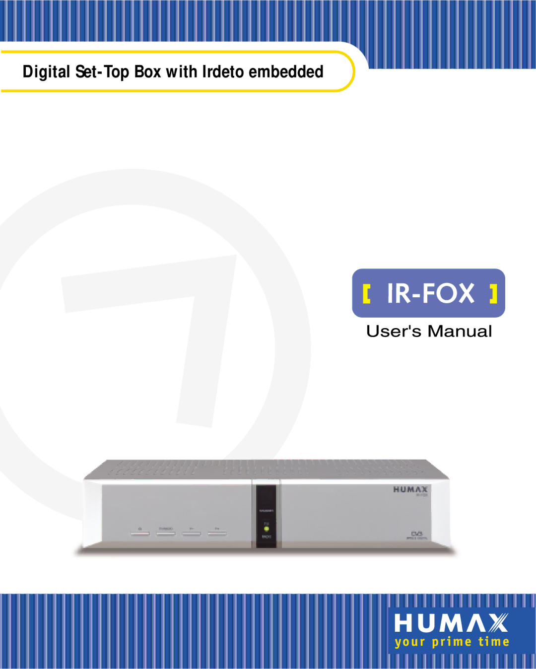 Humax manual Digital Set-Top Box with Irdeto embedded 