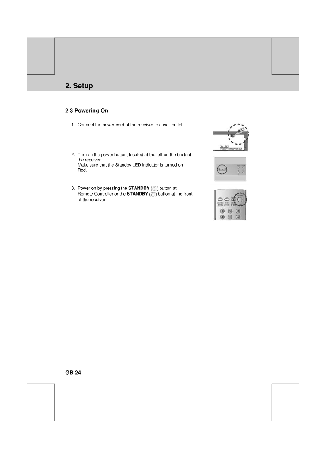 Humax DV-1000T manual Powering On 