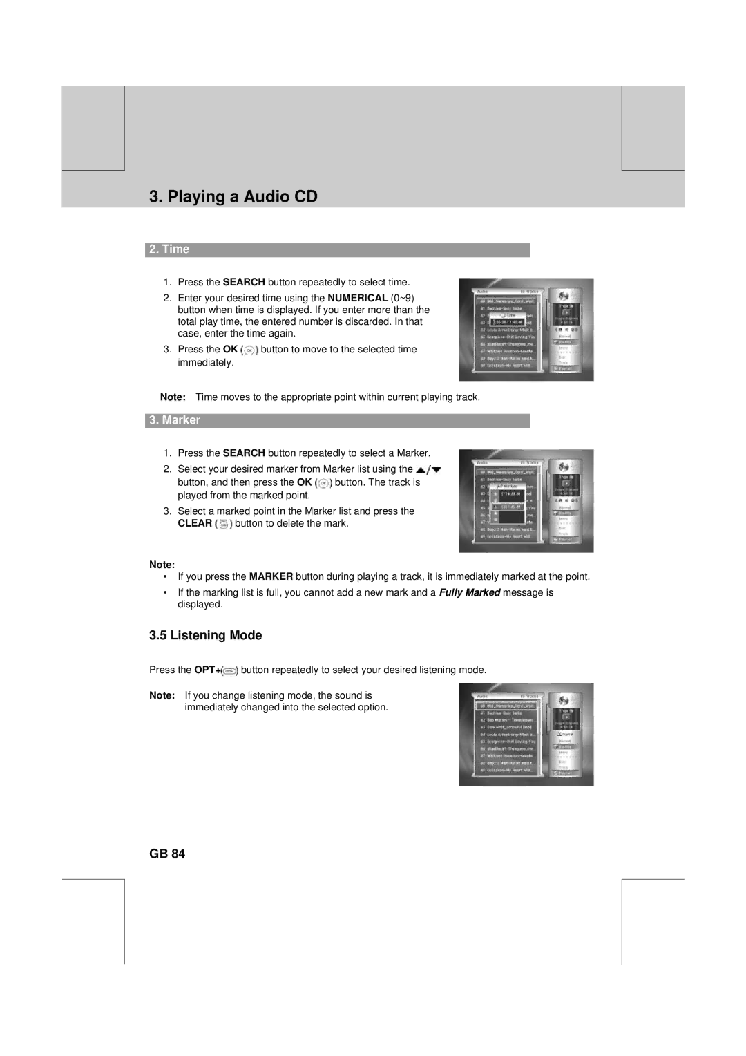 Humax DV-1000T manual Listening Mode 