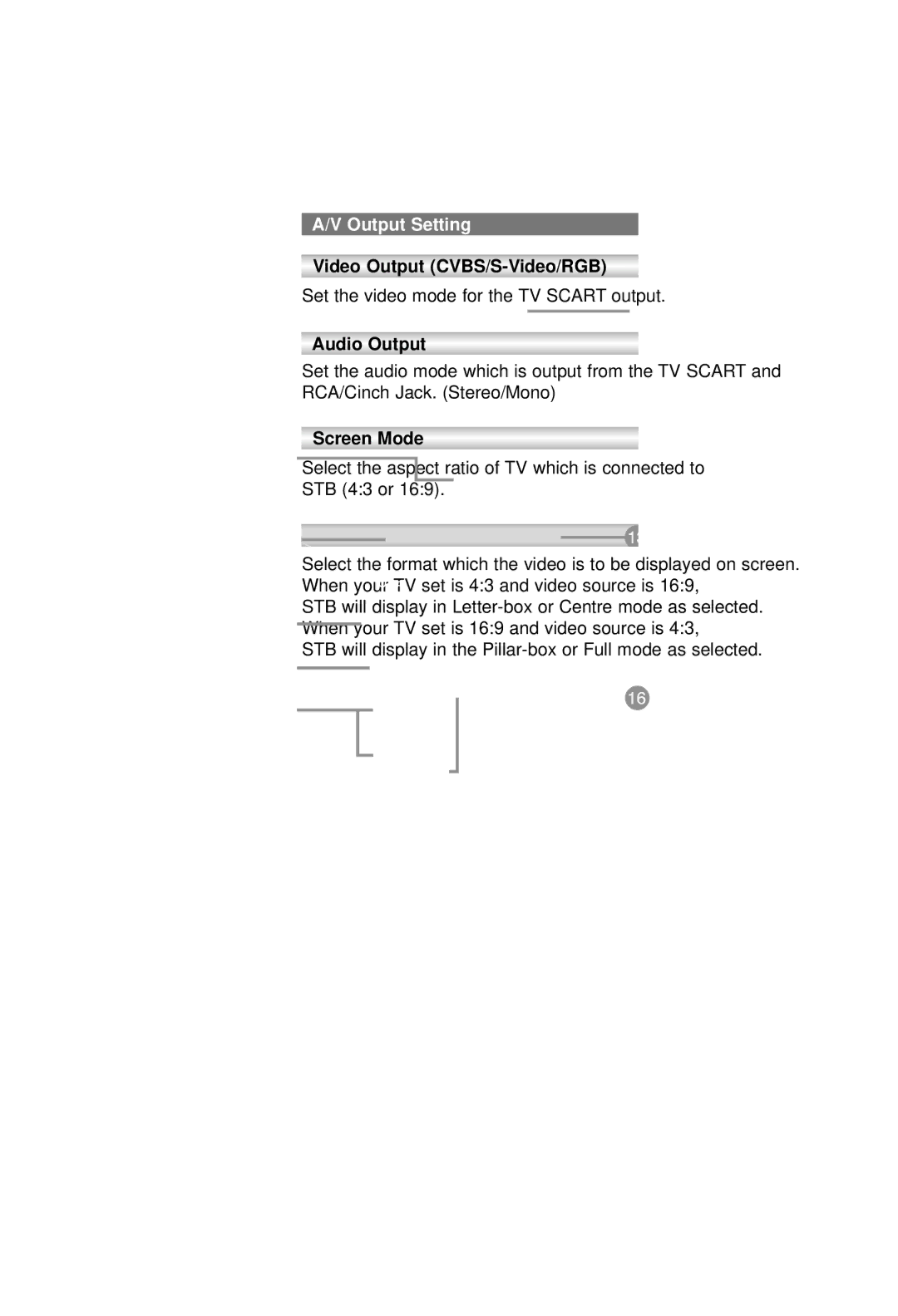 Humax F1-4000T manual GB22, Output Setting 