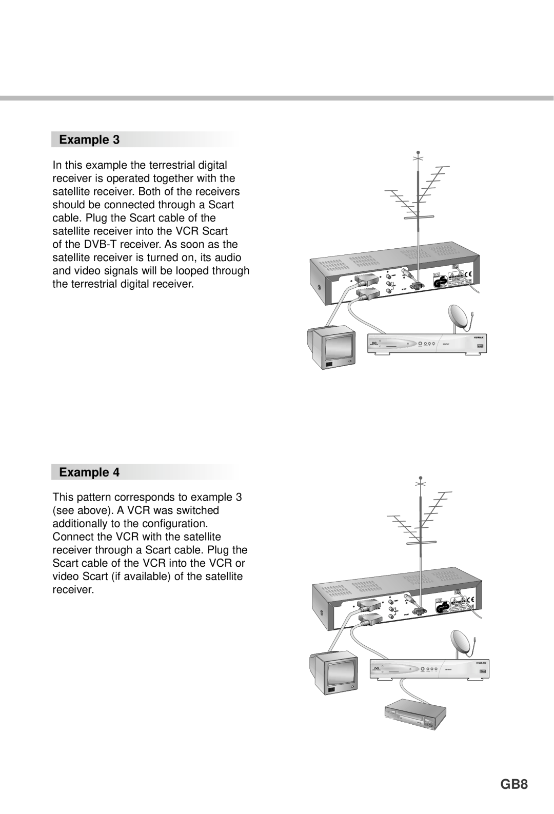 Humax F1-4000T manual Example3, Example4 