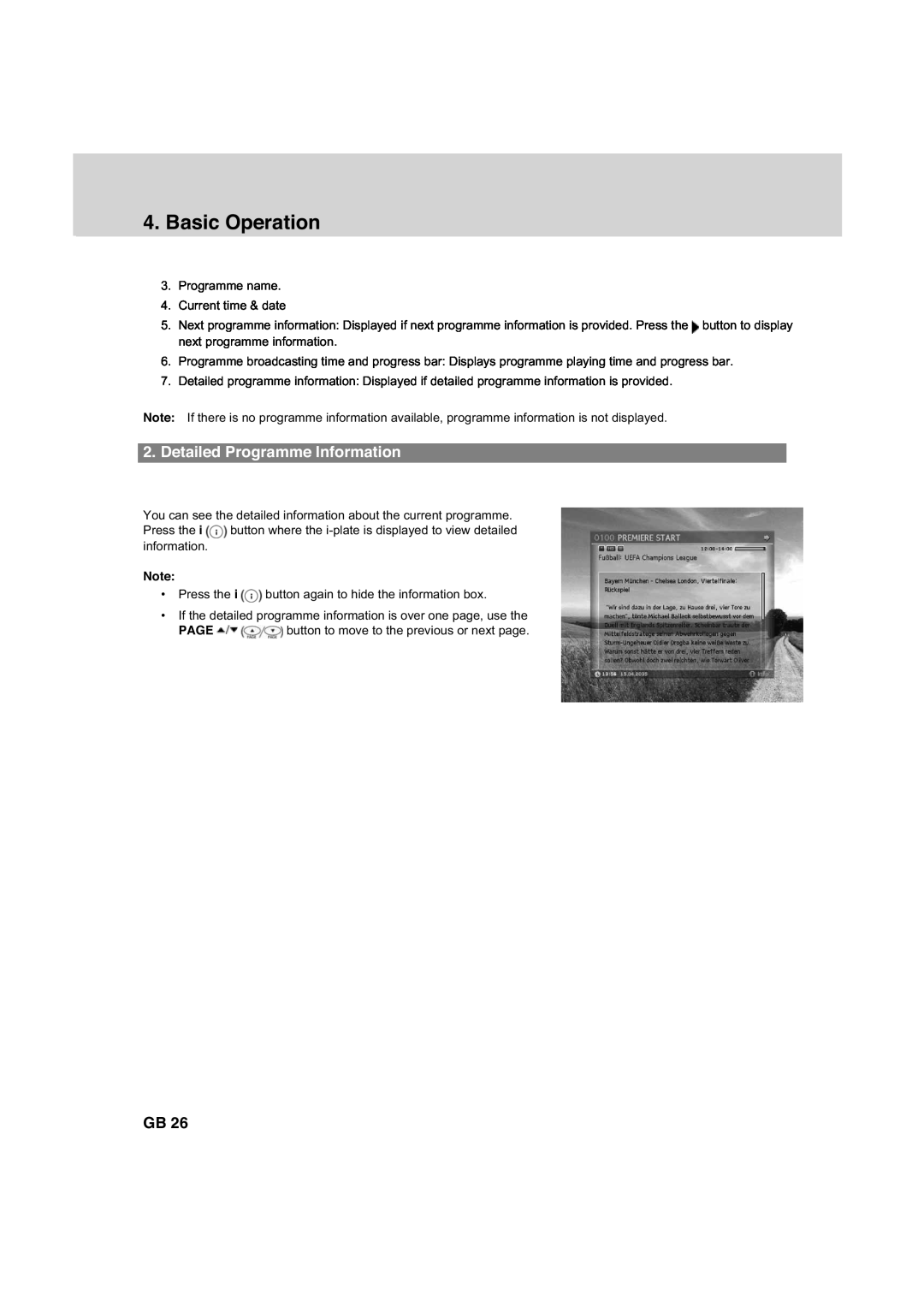 Humax HDCI-2000 manual Detailed Programme Information, Basic Operation 