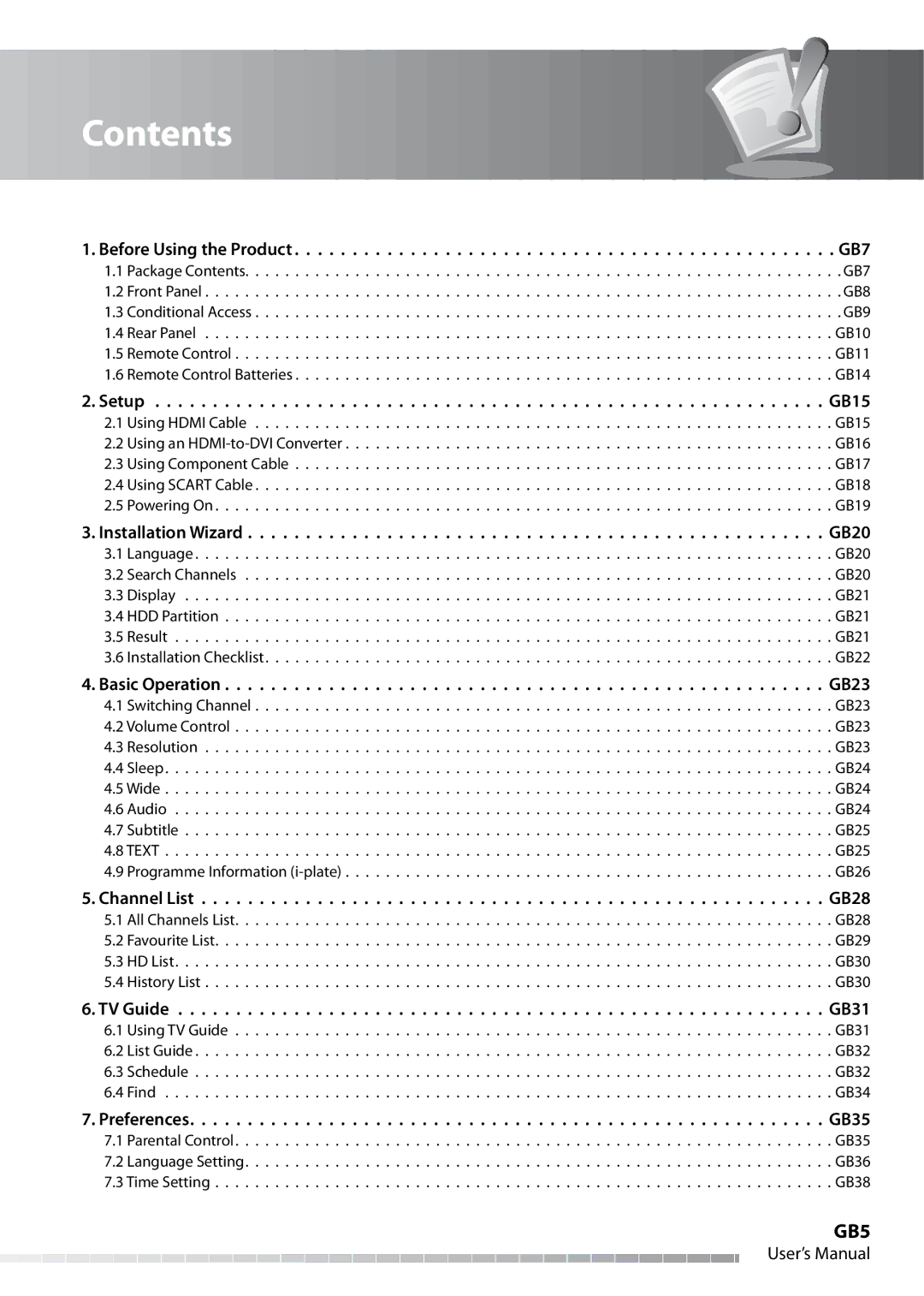 Humax IHDR-5050C user manual Contents 