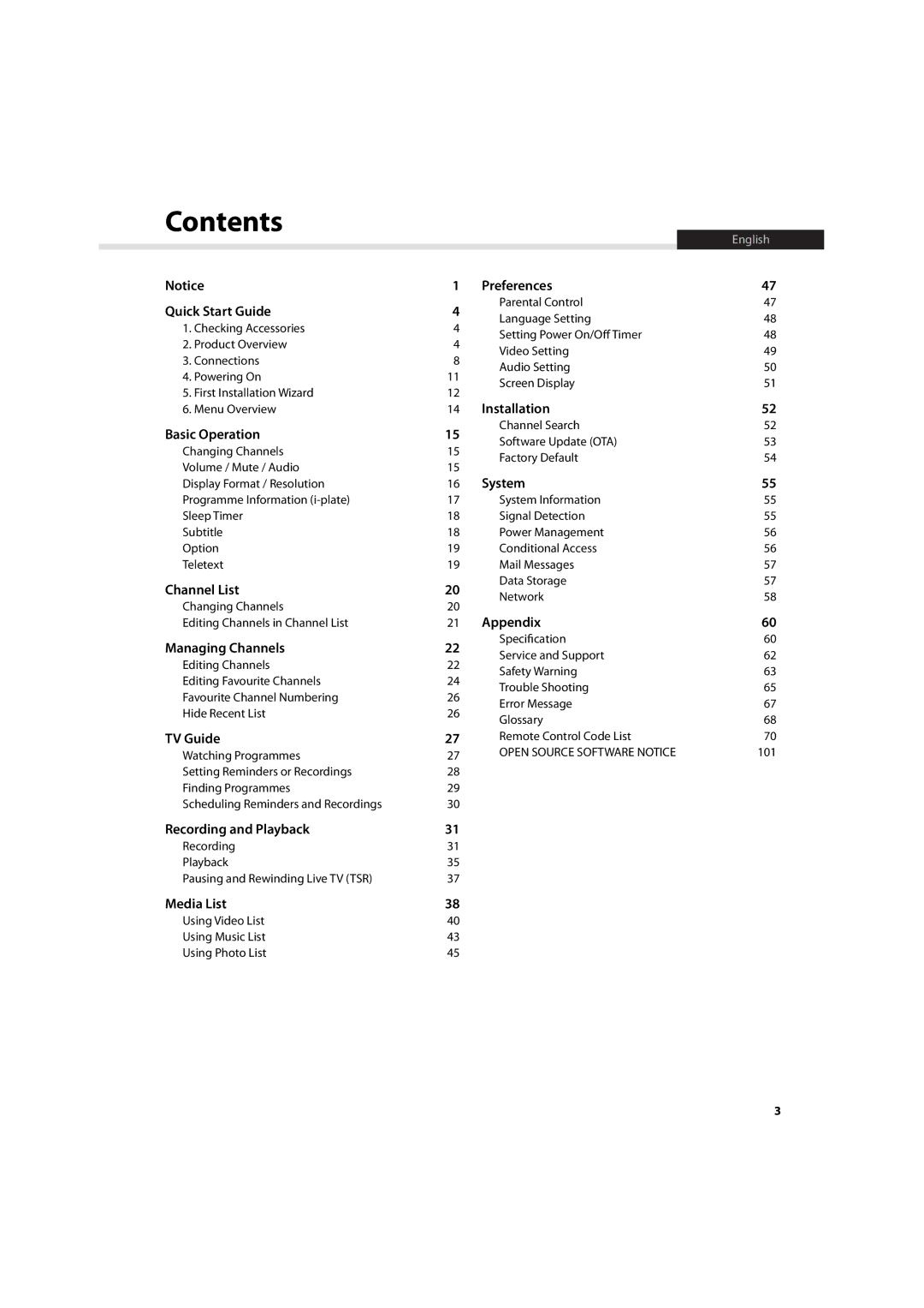 Humax IHDR-5200C user manual Contents 