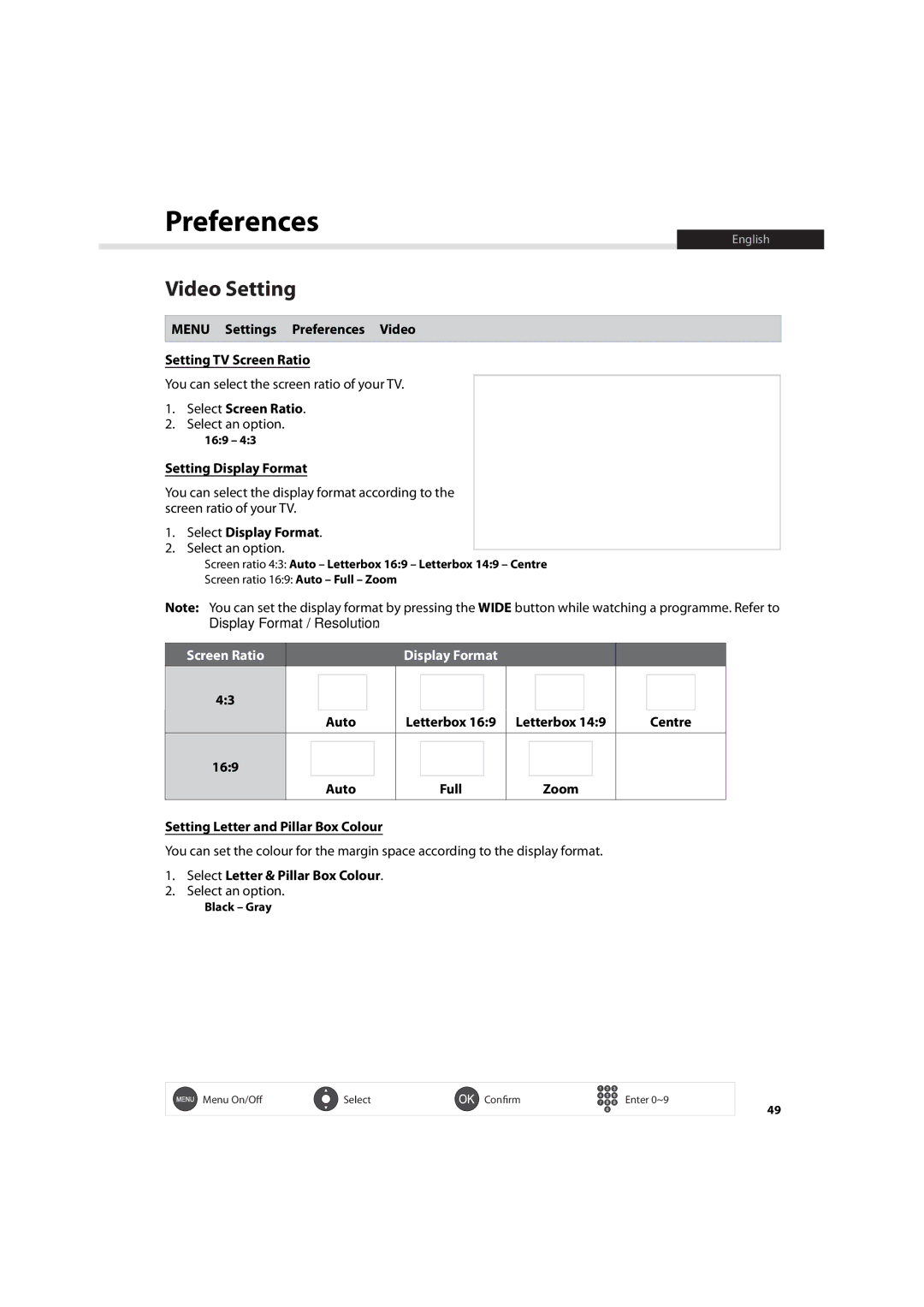 Humax IHDR-5200C user manual Video Setting 