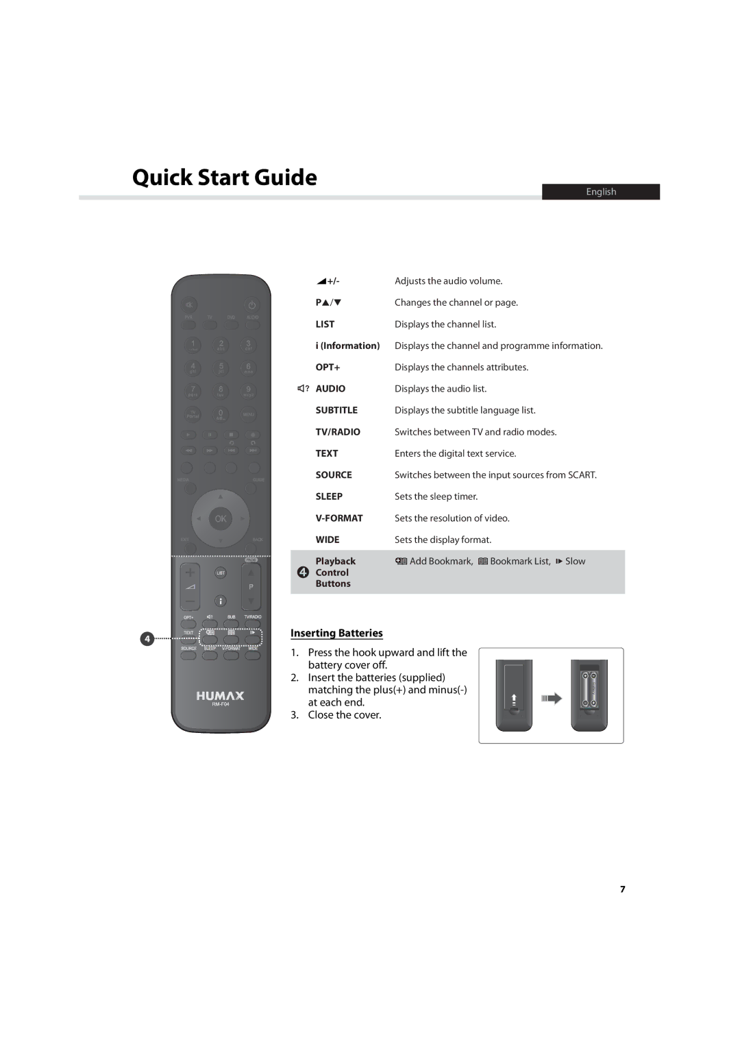 Humax IHDR-5200C user manual Displays the channel and programme information, Displays the audio list 