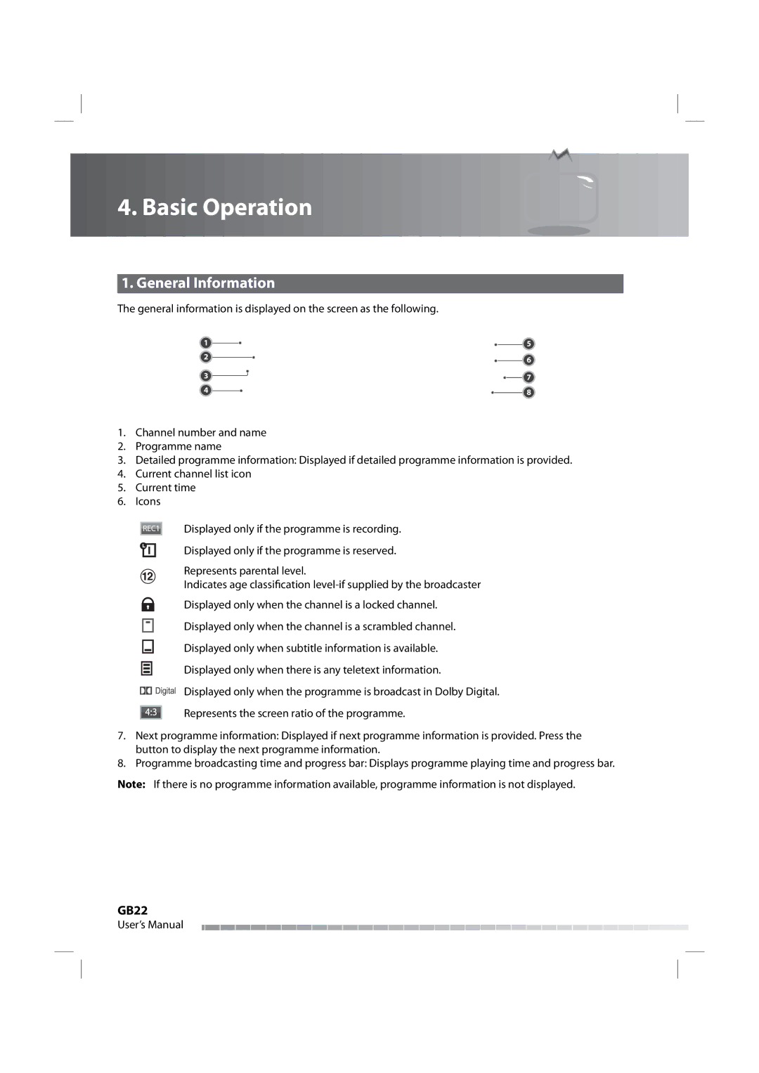 Humax iPVR-9200C manual General Information, GB22 