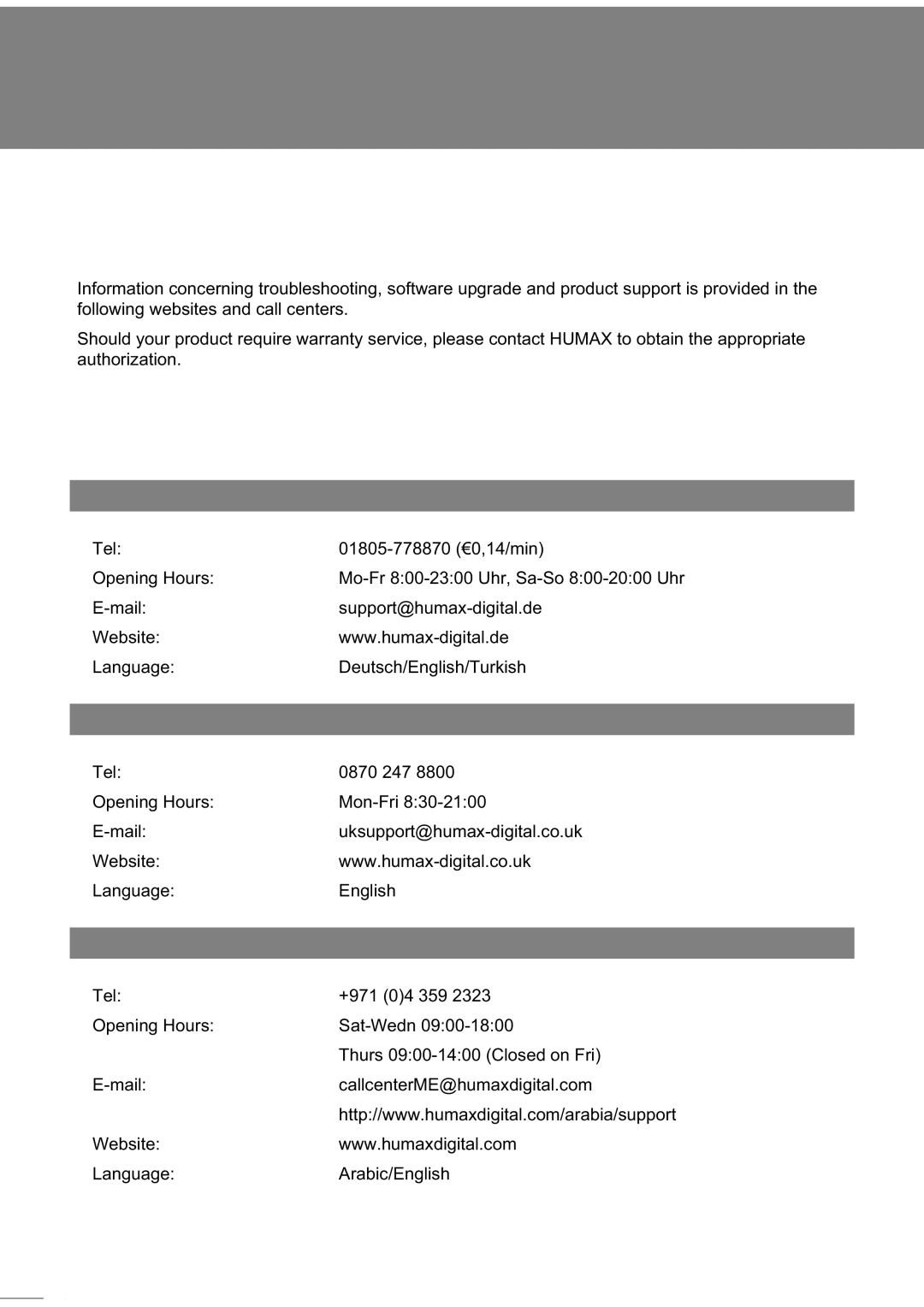 Humax IR-TWIN, IR-FREE, IR-ACE II manual # 769 /8 