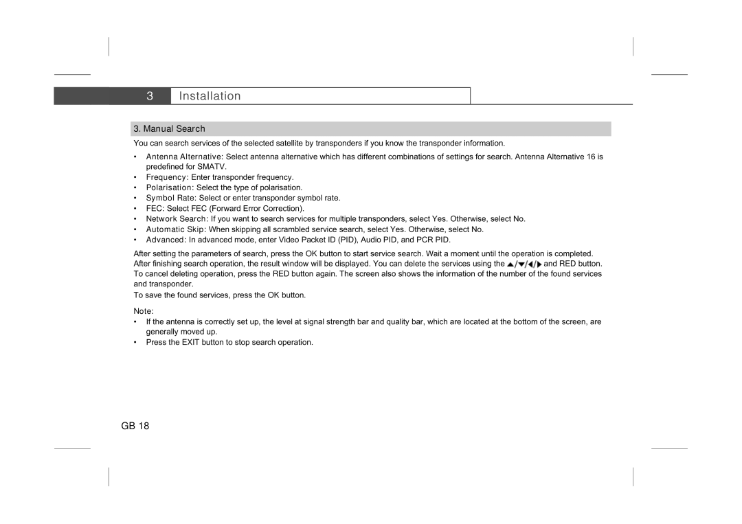 Humax IR-PLUS manual Manual Search 