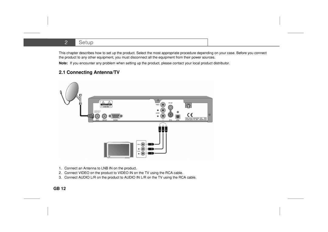 Humax IRCI-ACE user manual Connecting Antenna/TV 