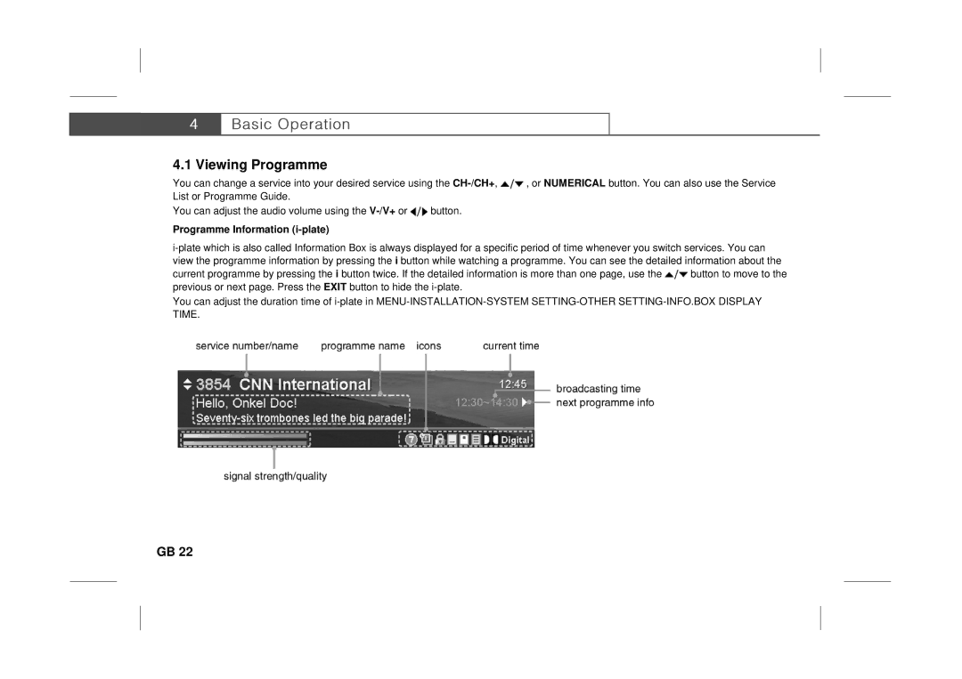 Humax IRCI-ACE user manual Viewing Programme, Programme Information i-plate 