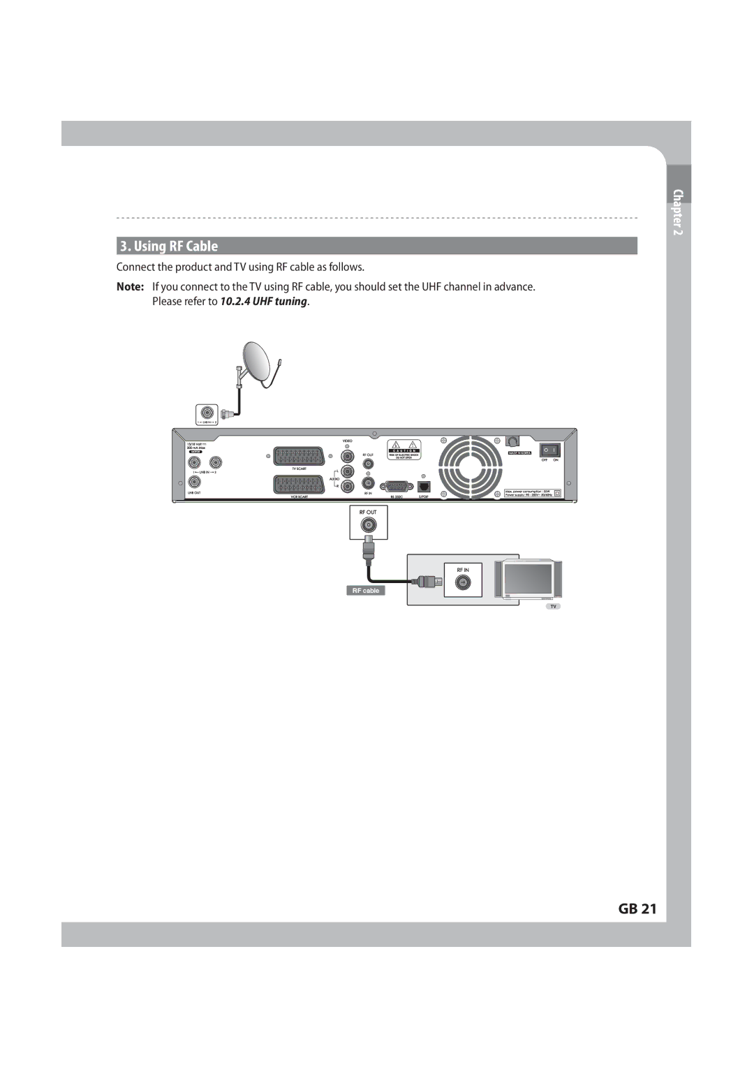 Humax IRCI-PVR manual 6TJOH3$BCMF, $POOFDUUIFQSPEVDUBOE57VTJOH3DBCMFBTGPMMPXT 