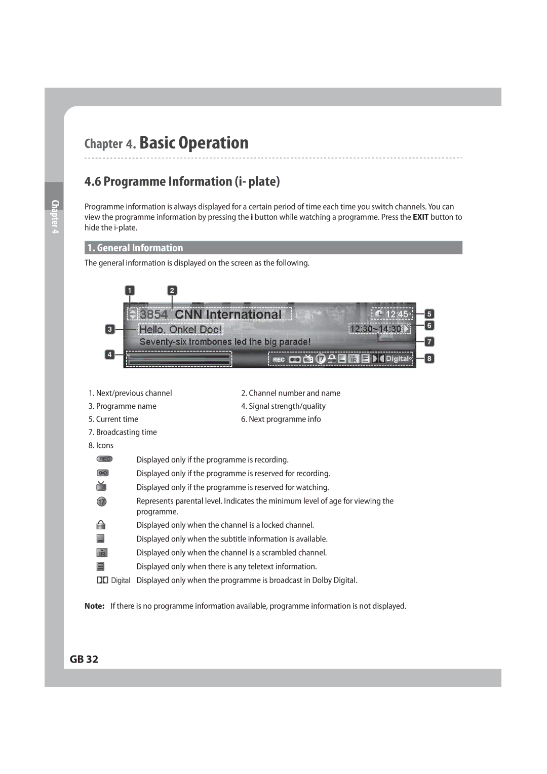 Humax IRCI-PVR manual 1SPHSBNNF*OGPSNBUJPO JQMBUF, Fofsbm*Ogpsnbujpo 