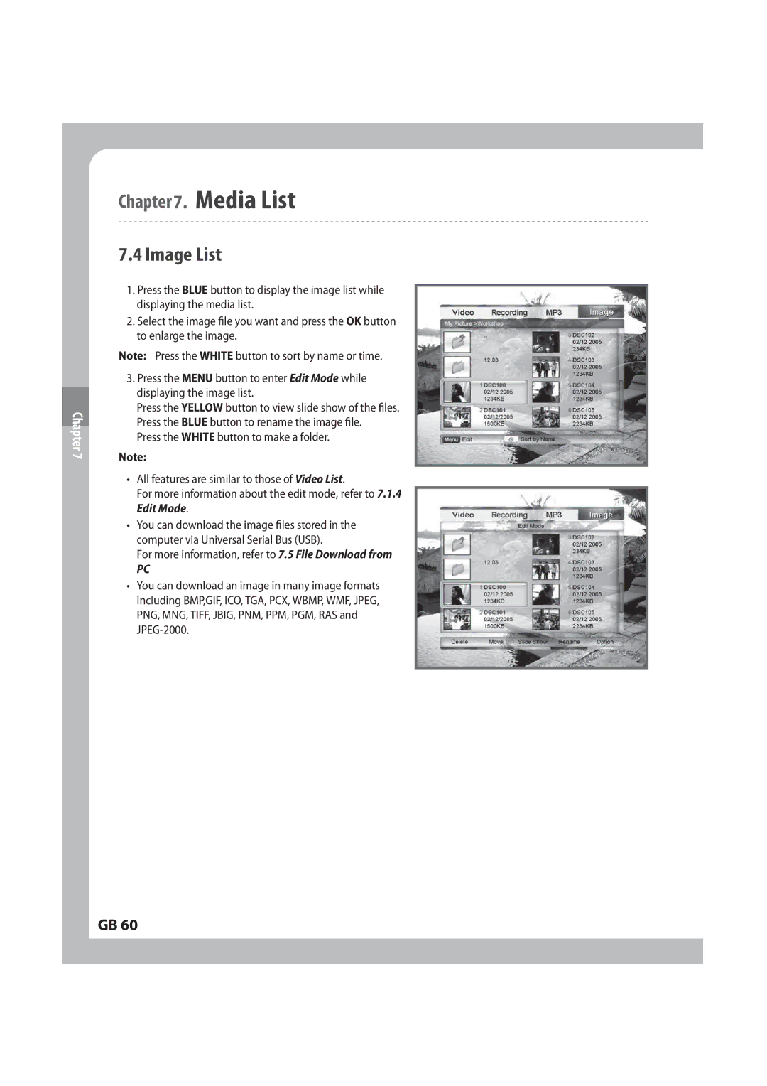 Humax IRCI-PVR manual *Nbhf-Jtu, 1SFTTUIF#-6&CVUUPOUPEJTQMBZUIFJNBHFMJTUXIJMF 