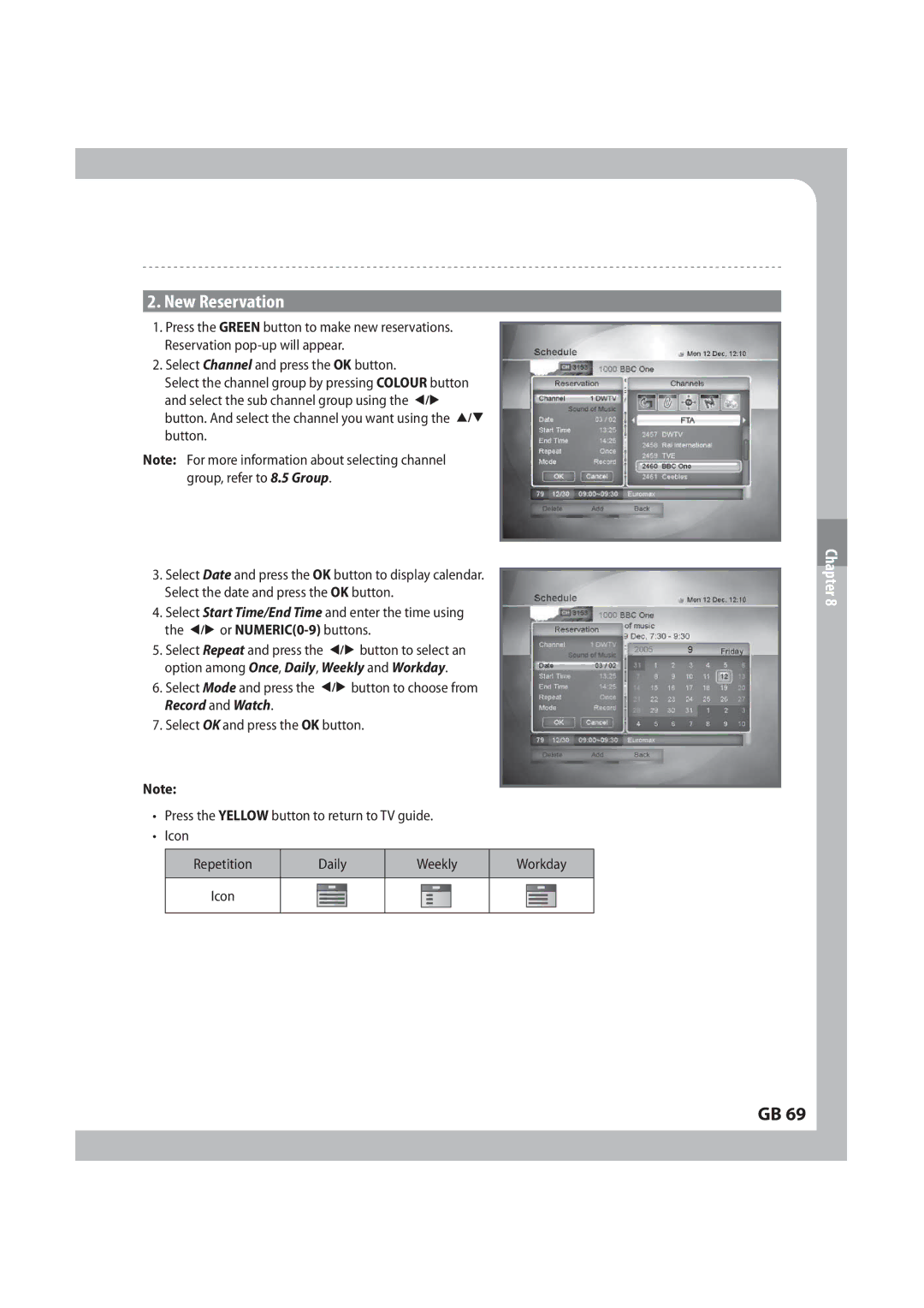 Humax IRCI-PVR manual /FX3FTFSWBUJPO, Bjmz 8FFLMZ 8PSLEBZ 