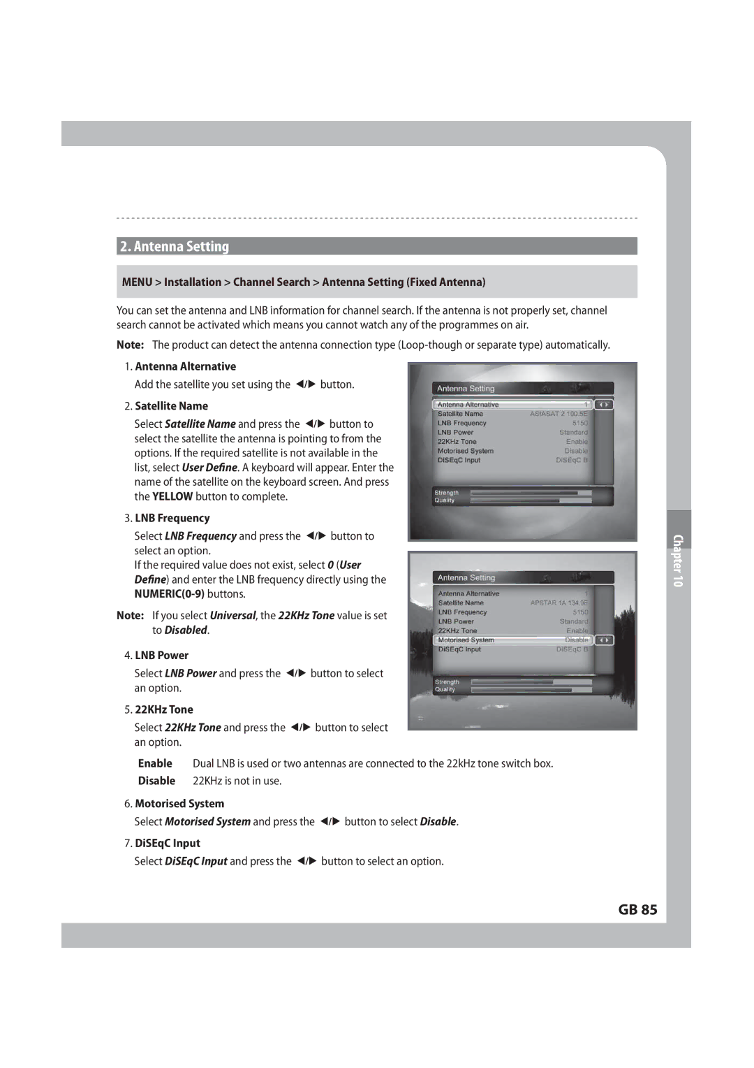 Humax IRCI-PVR manual OUFOOB4FUUJOH, OufoobMufsobujwf, 4BUFMMJUF/BNF 