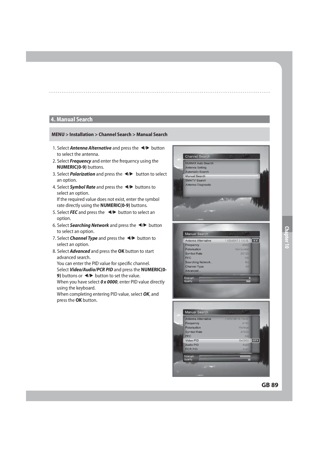 Humax IRCI-PVR manual .BOVBM4FBSDI, *OTUBMMBUJPO$IBOOFM4FBSDI.BOVBM4FBSDI, TfmfduBoPqujpo 