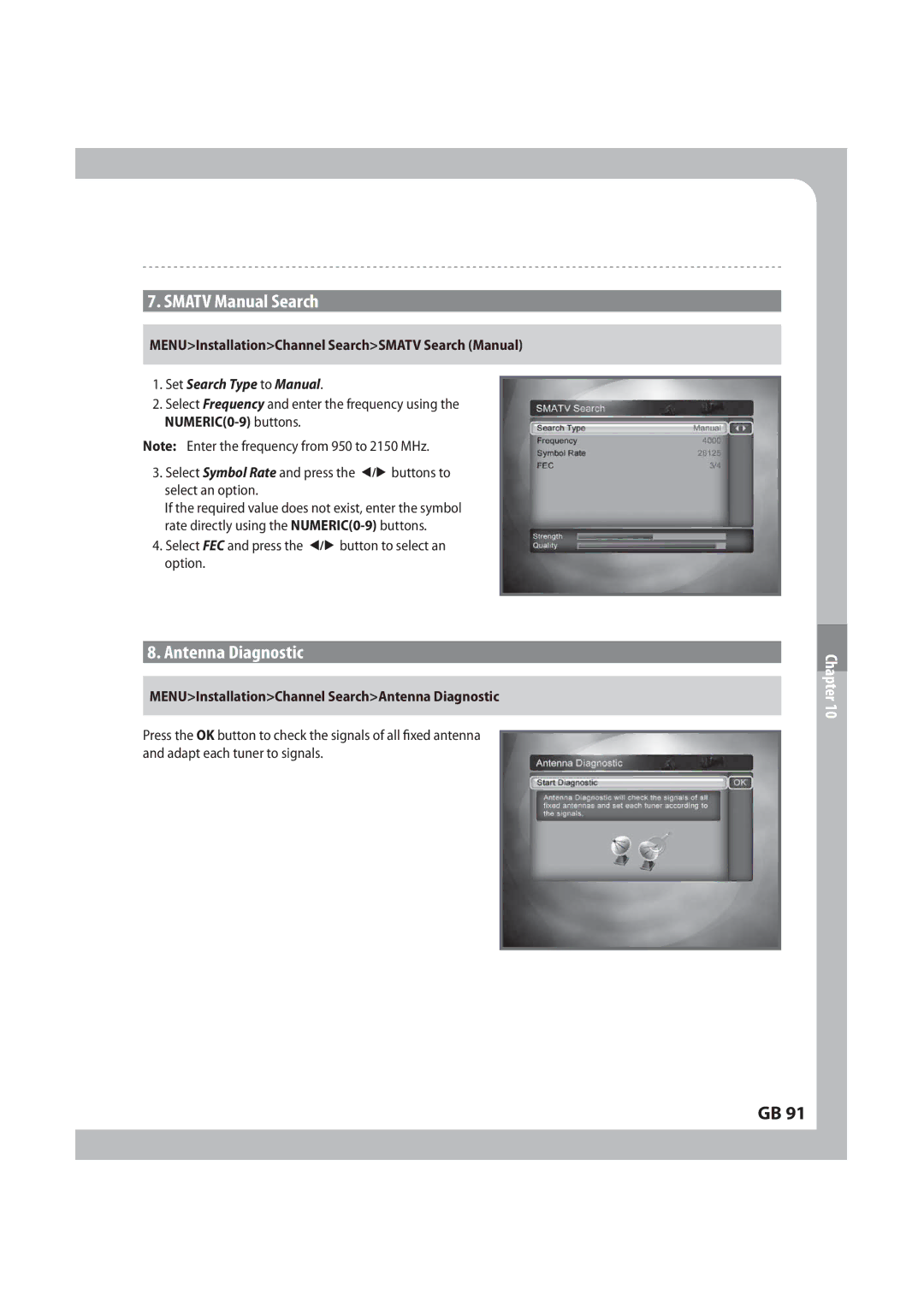 Humax IRCI-PVR manual 4.57.BOVBM4FBSDI, Oufoob%Jbhoptujd, *OTUBMMBUJPO$IBOOFM4FBSDIOUFOOB%JBHOPTUJD 