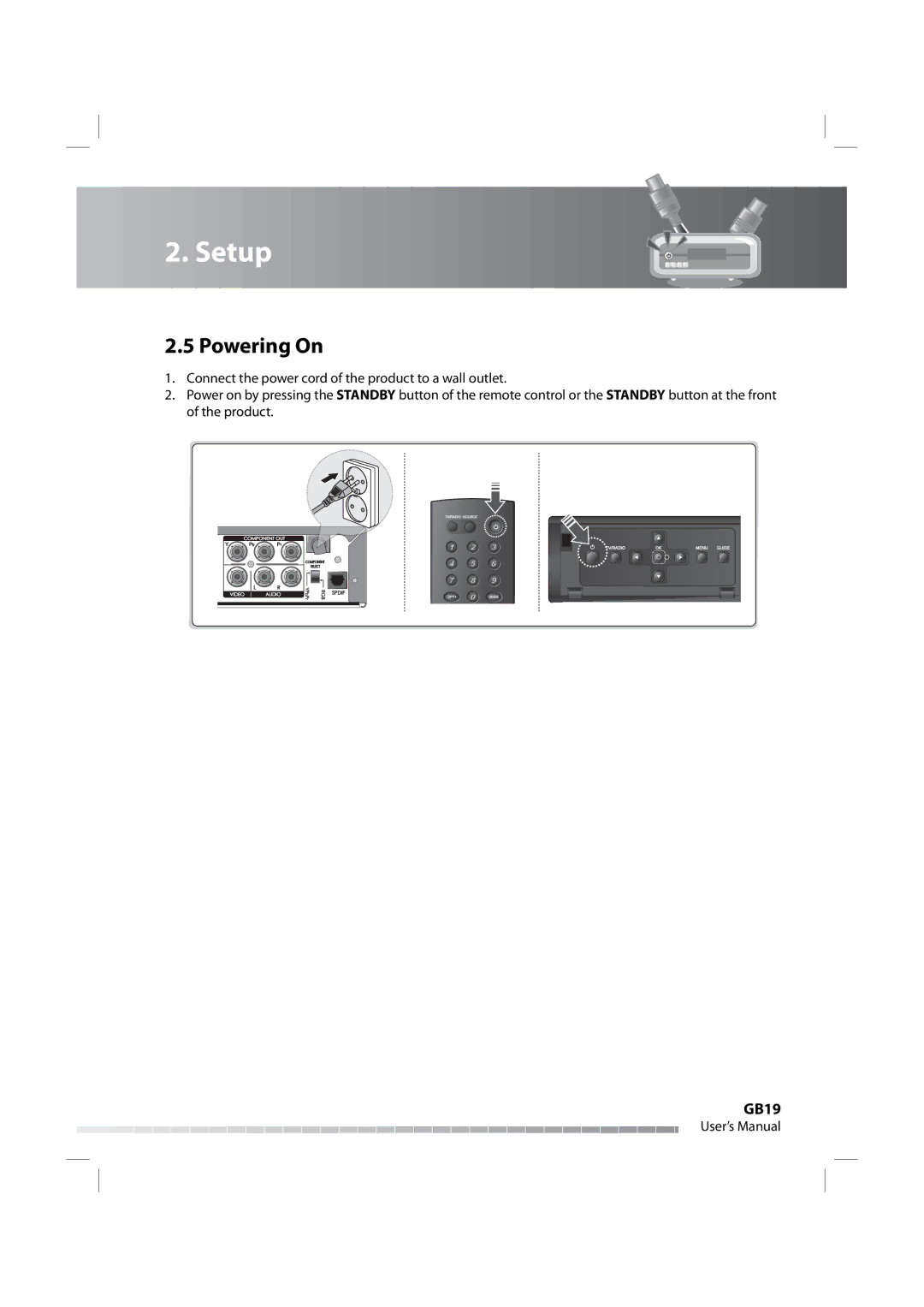 Humax IRHD-5000C user manual Powering On 