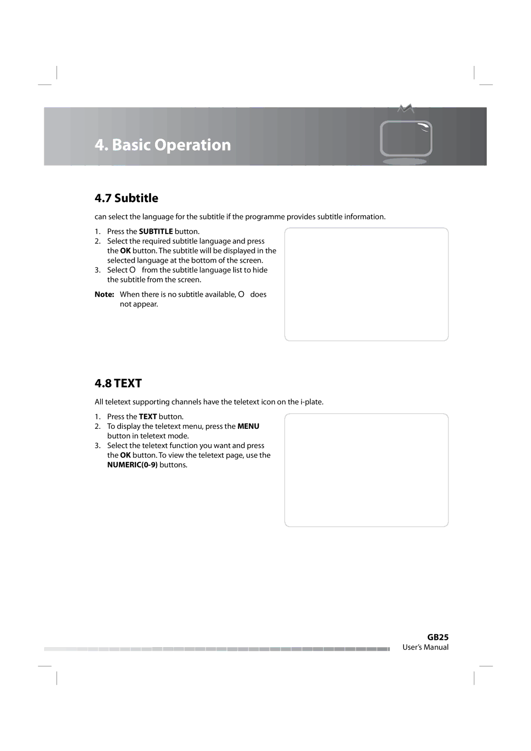 Humax IRHD-5000C user manual Subtitle, Text 