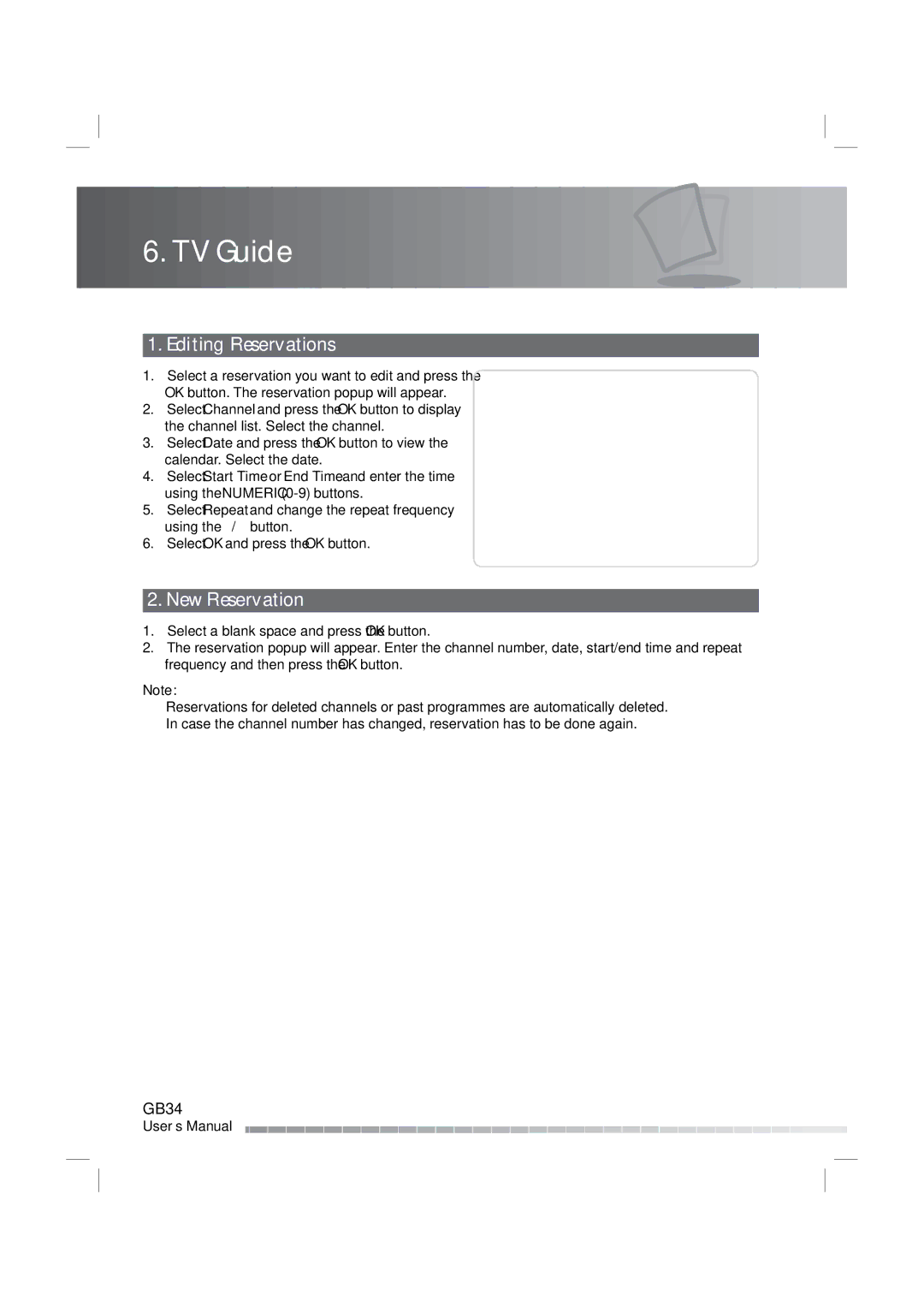 Humax IRHD-5000C user manual Editing Reservations, New Reservation 