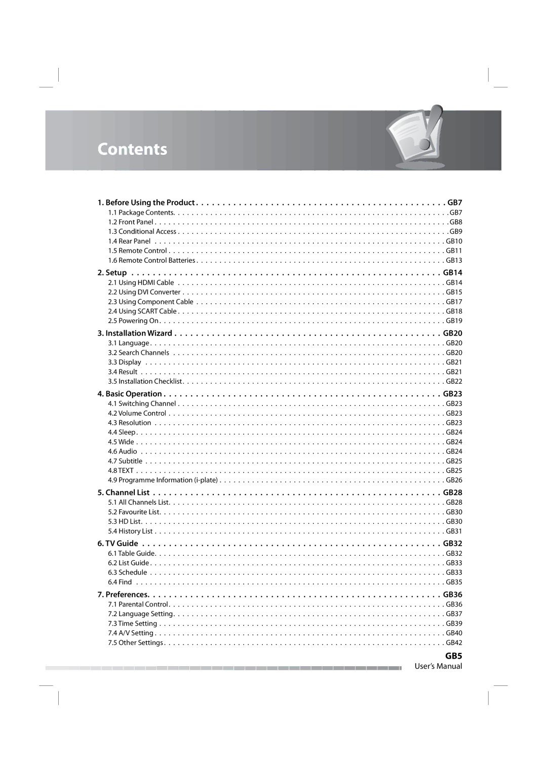 Humax IRHD-5000C user manual Contents 