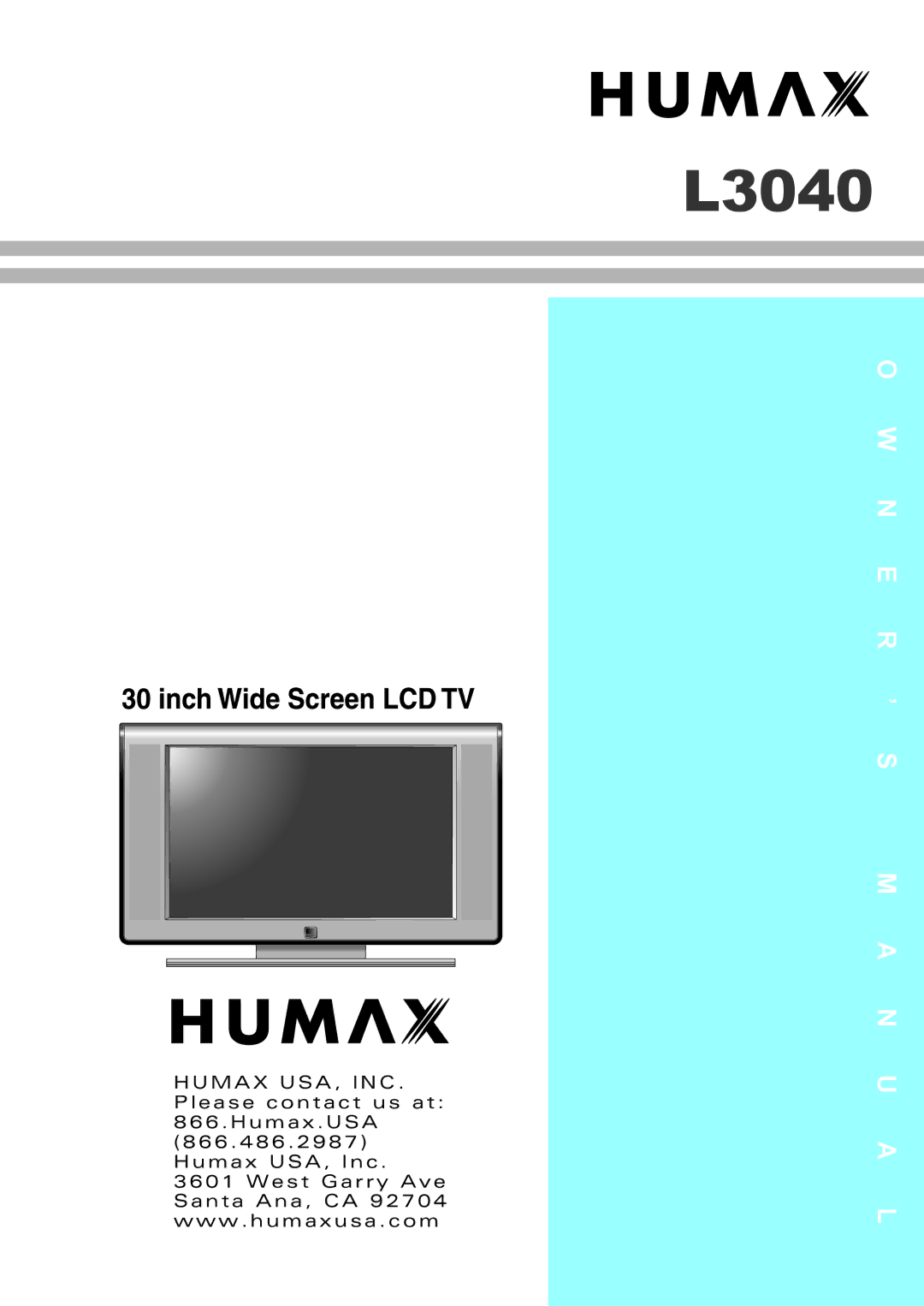 Humax L3040 owner manual 