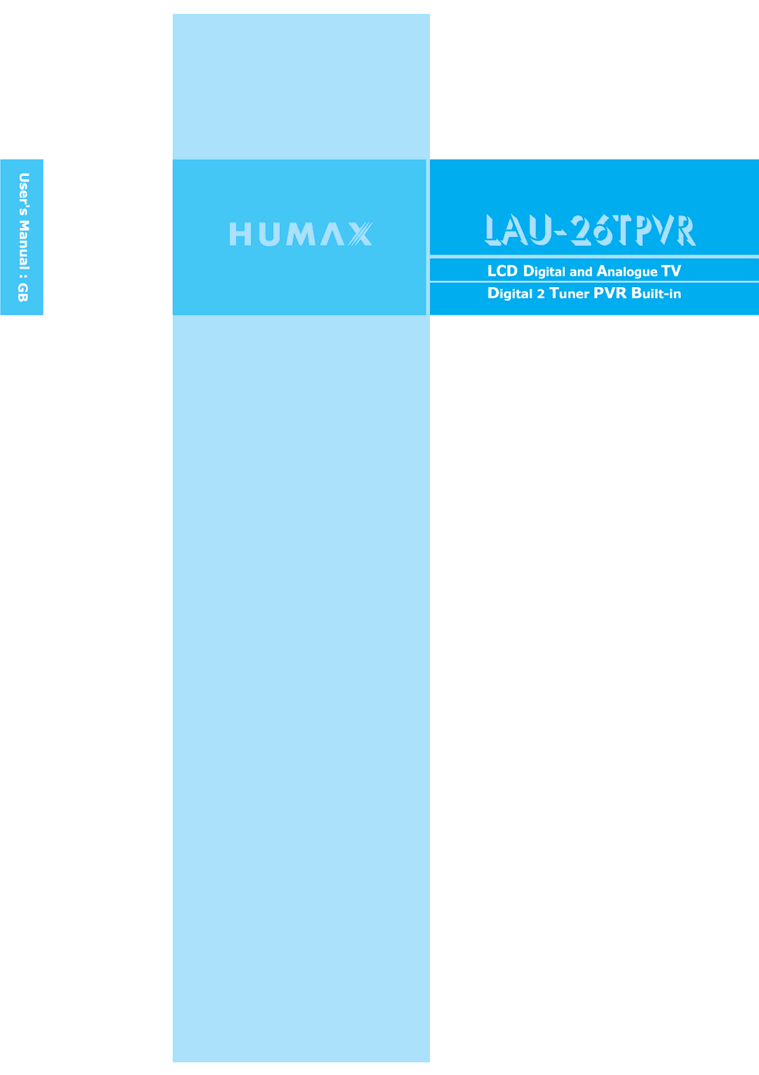 Humax LAU-26TPVR manual 