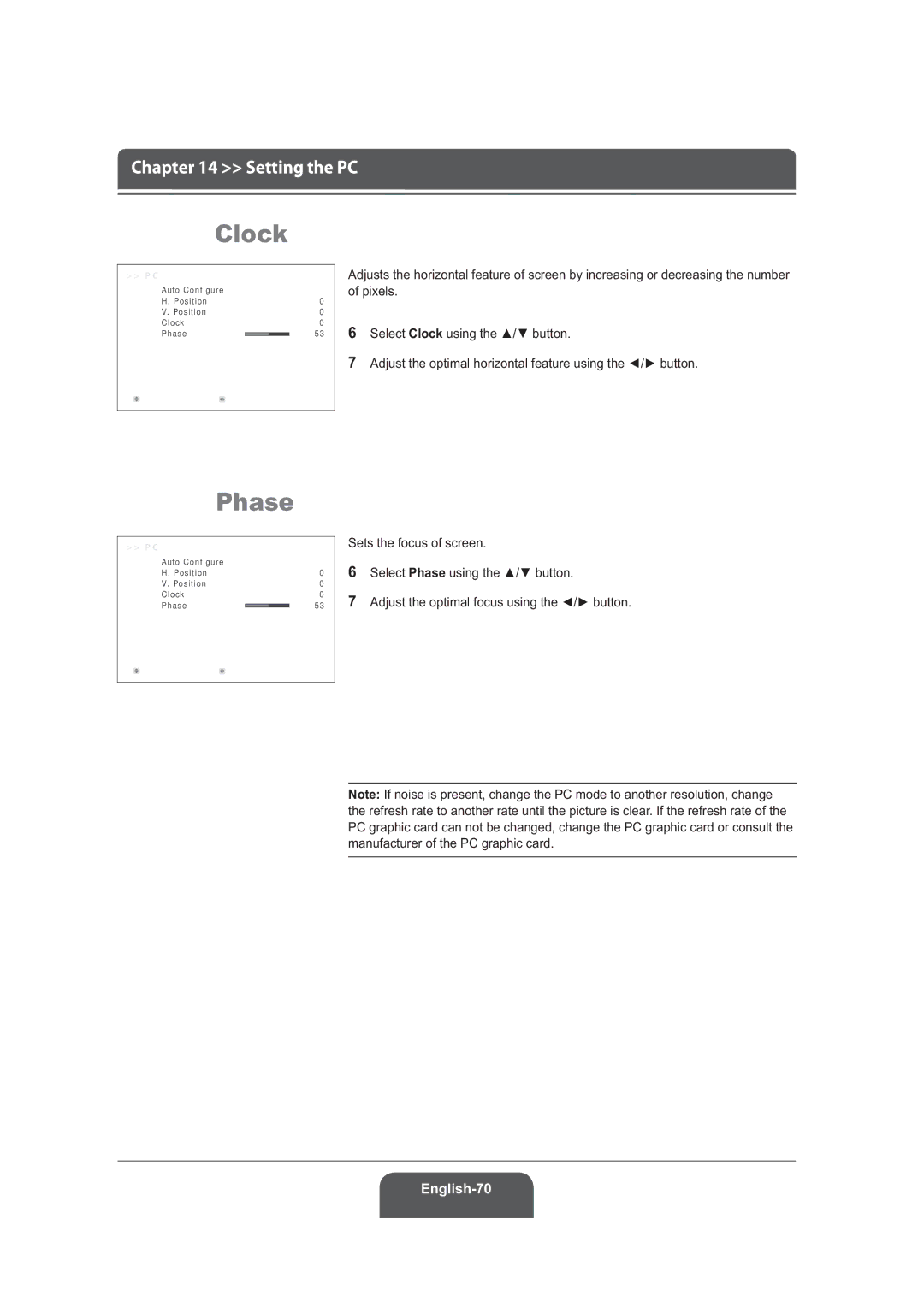 Humax LGB-22DRT, LGB-19DRT manual Clock, Phase 