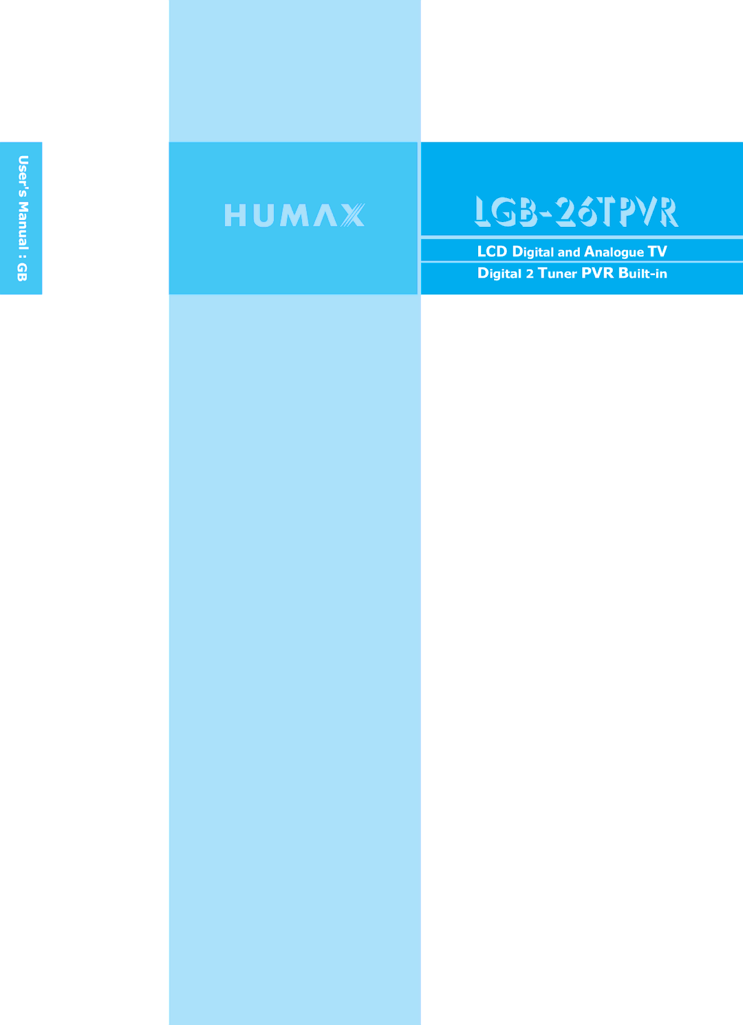 Humax LGB-26TPVR manual 