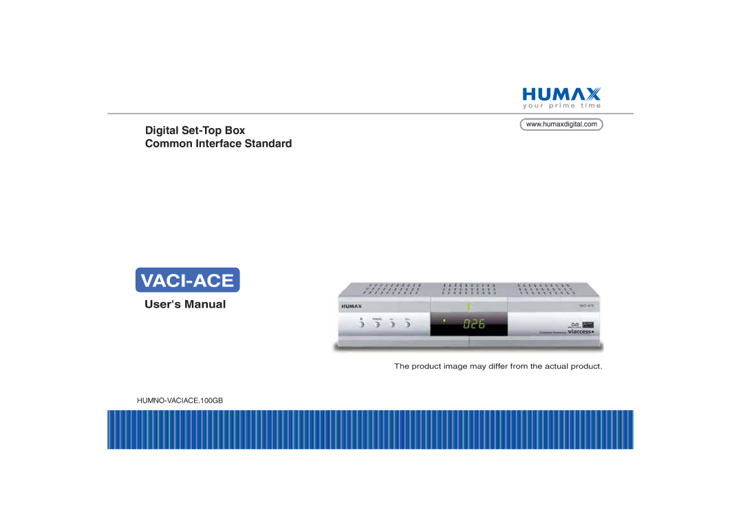 Humax Set-Top Box user manual Vaci-Ace 