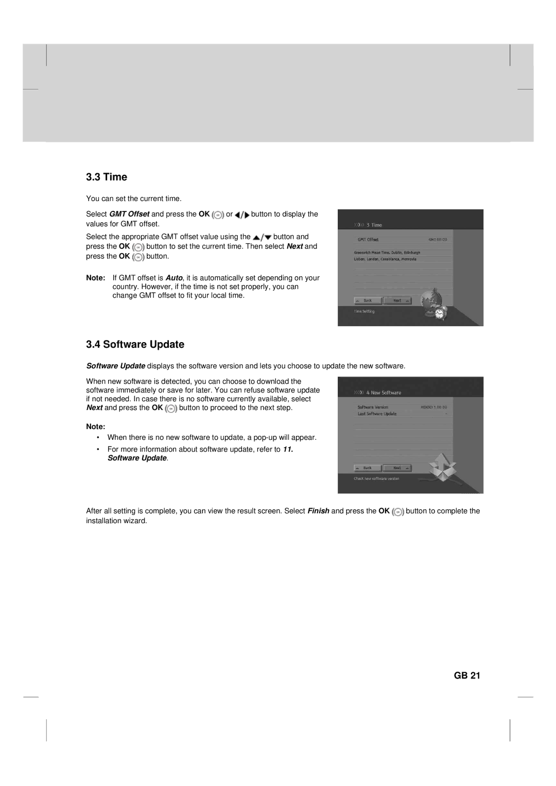 Humax TV HDCl-2000 manual Time, Software Update 