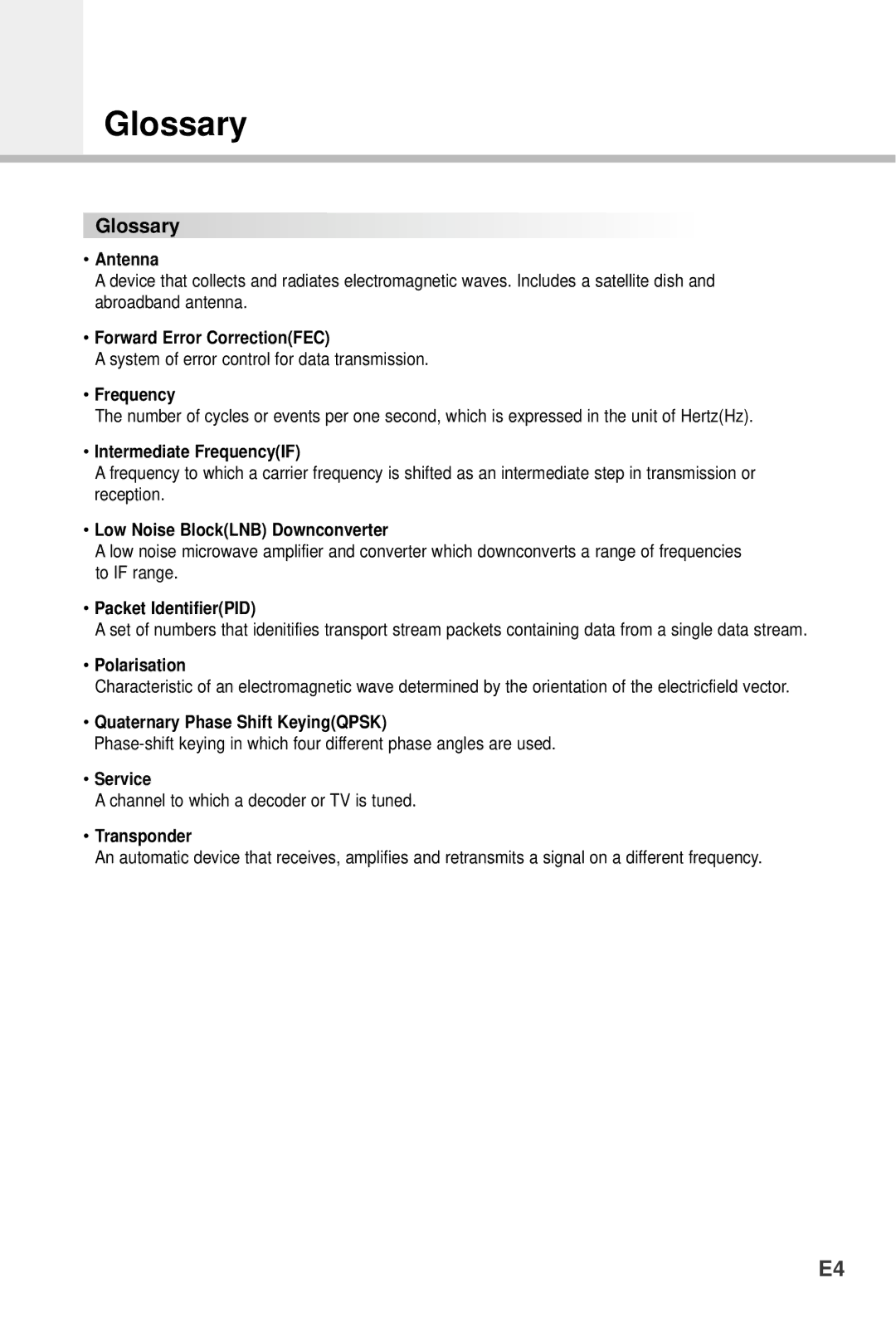 Humax VA-5200 manual Glossary 