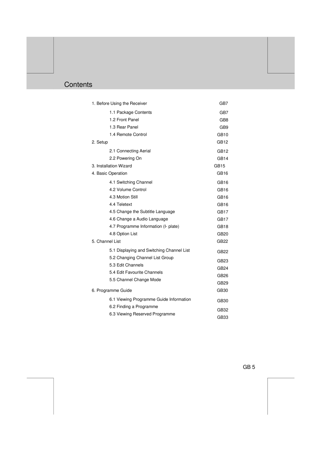 Humax VA-FOX T manual Contents 