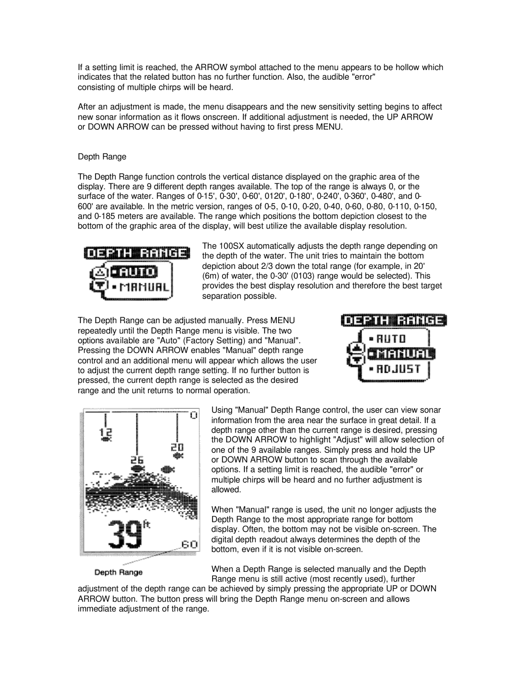 Humminbird 100SX manual 