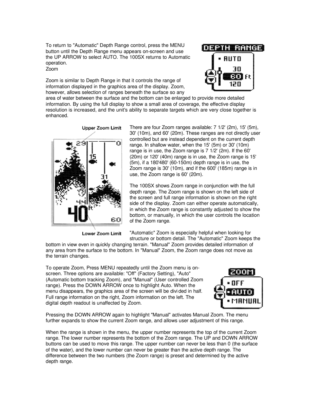 Humminbird 100SX manual 