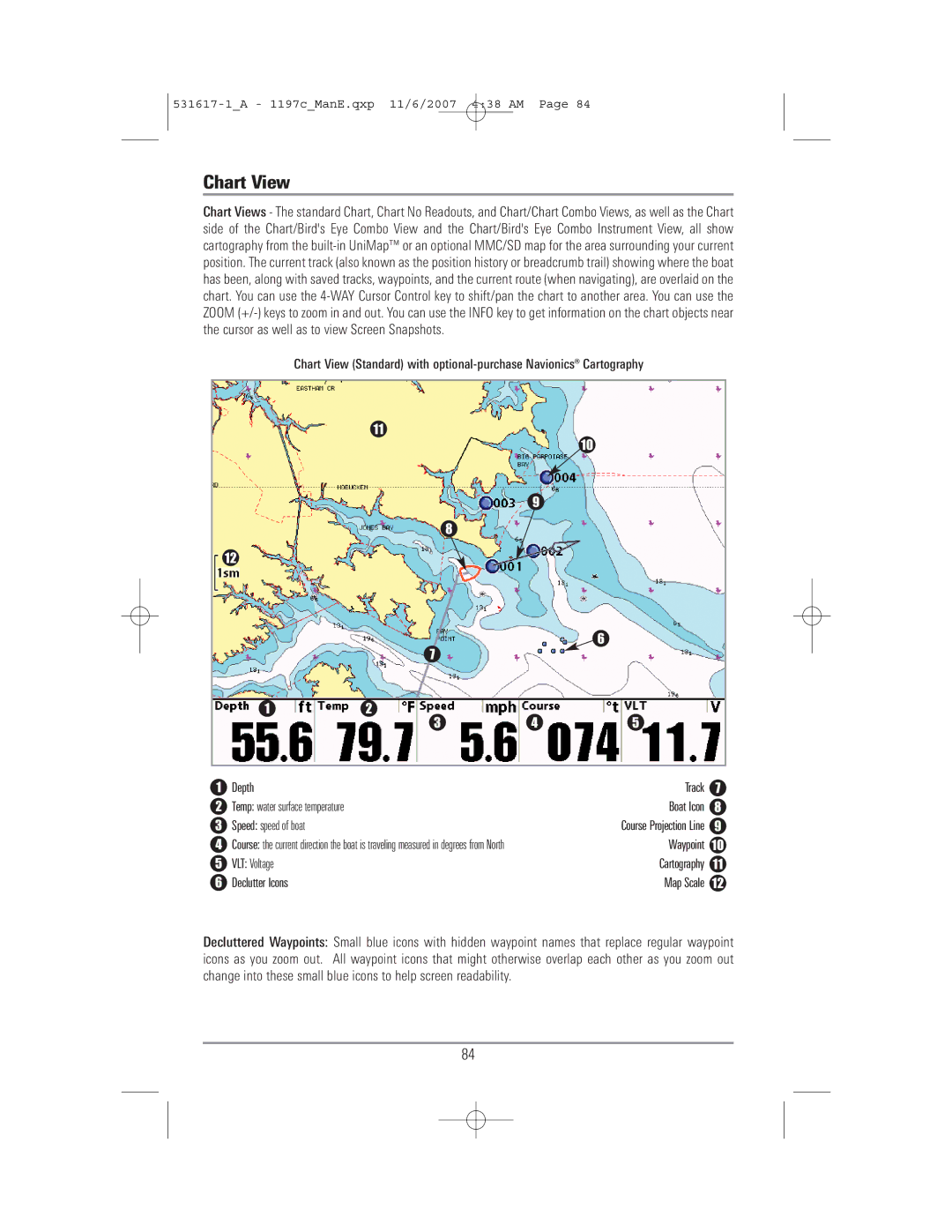 Humminbird 1197C SI warranty Chart View 