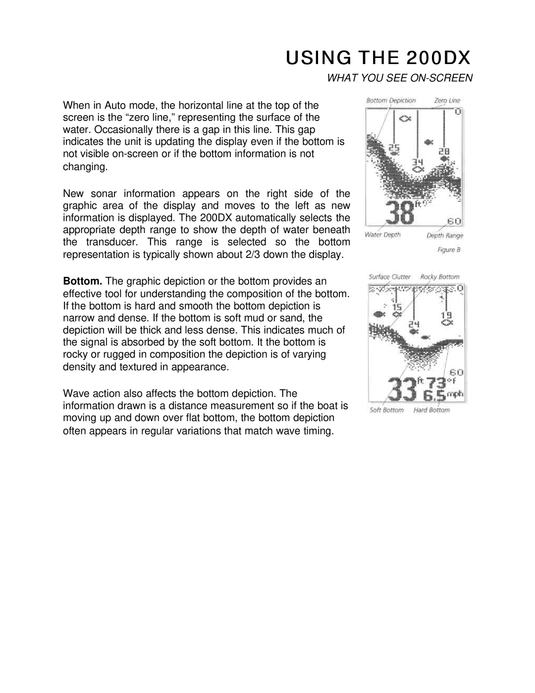 Humminbird manual Using the 200DX 