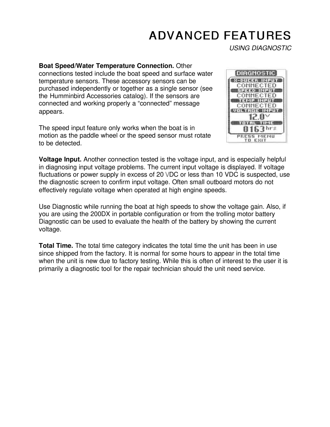 Humminbird 200DX manual Advanced Features 