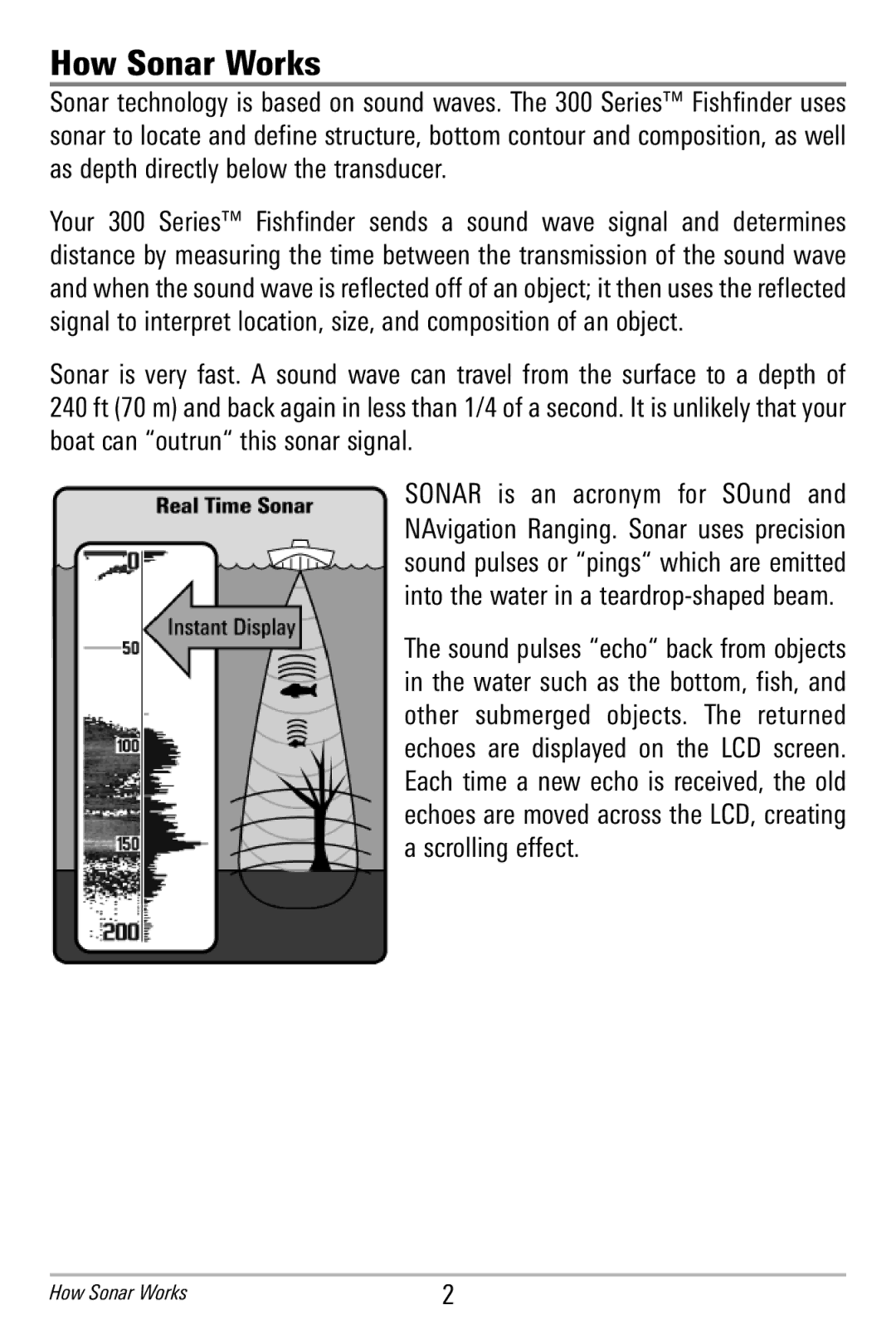 Humminbird 365i manual How Sonar Works 