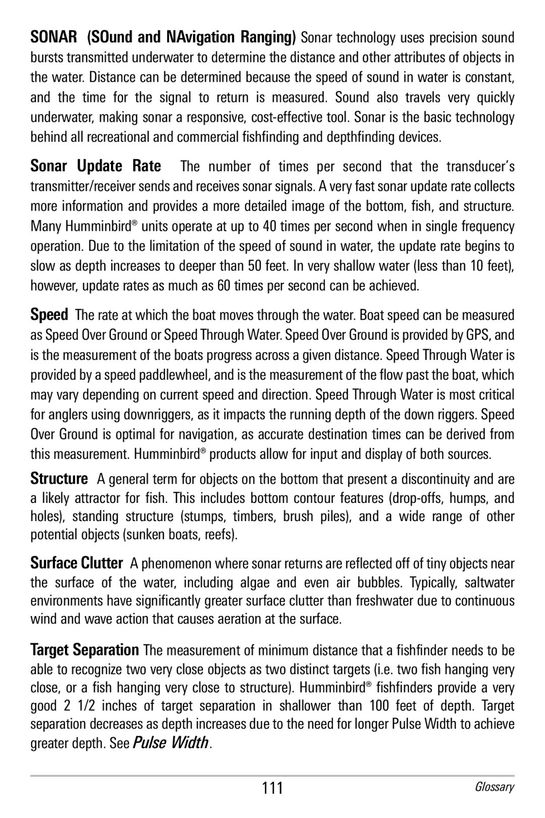 Humminbird 365i manual 111 