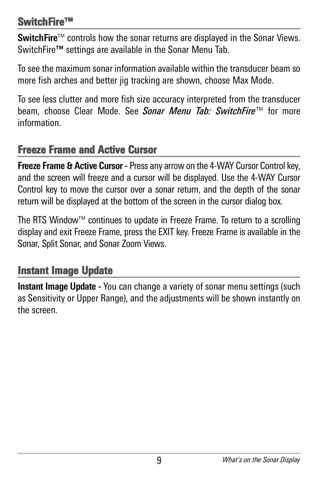 Humminbird 365i manual SwitchFire 