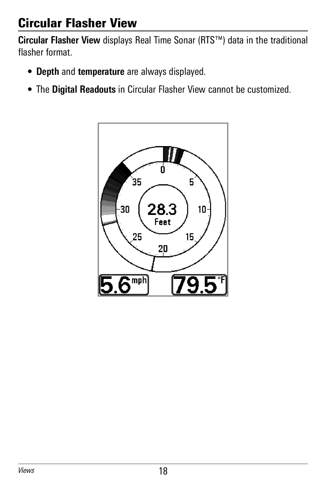 Humminbird 365i manual Circular Flasher View 